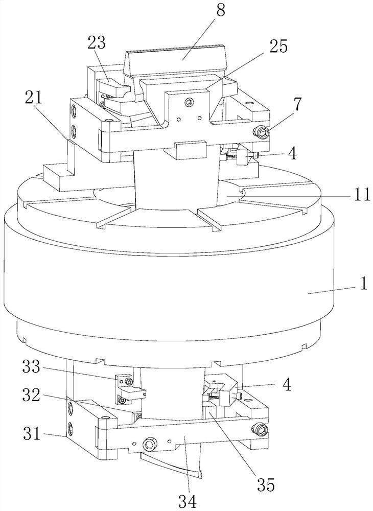 Machining tooling and machining method for ultra-large gas turbine blade