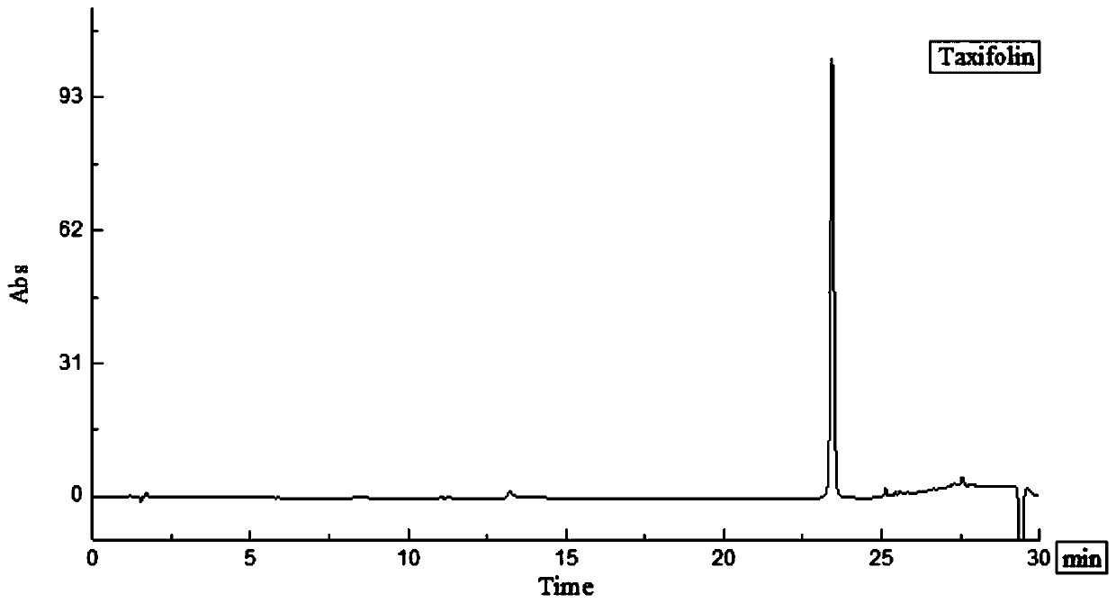 Method for separating, purifying and identifying taxifolin from ampelopsis grossedentata tissues