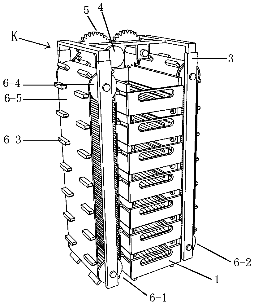 Kindergarten bed with capabilities of vertical lifting storage and size adjustment