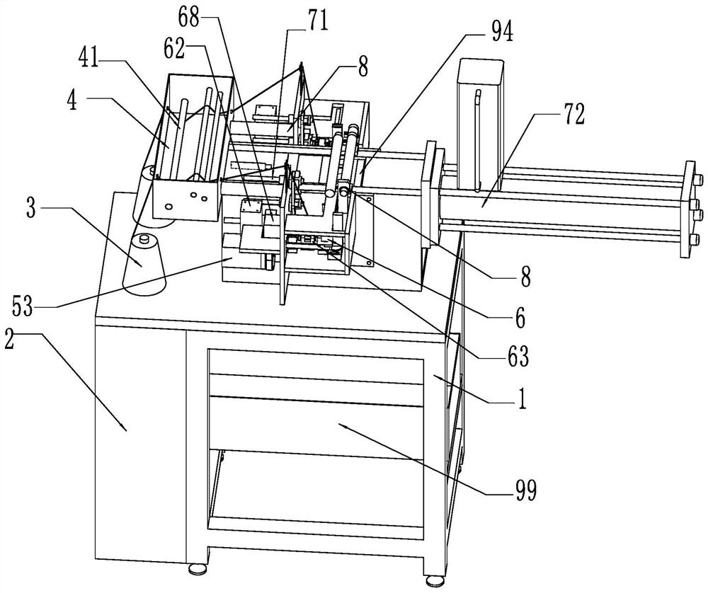 Coreless bottom line winding and shaping automatic all-in-one machine and method thereof