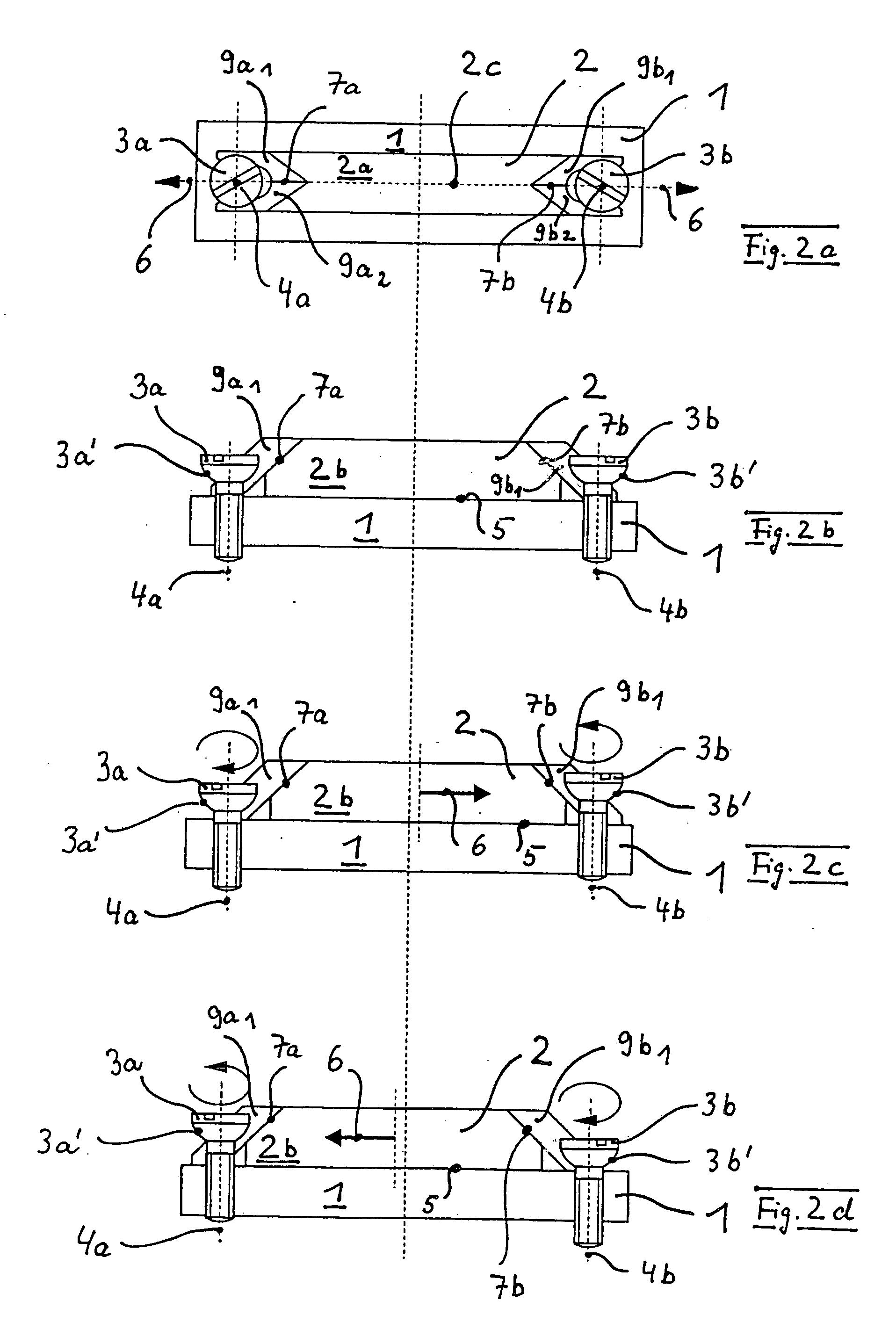 Method and apparatus for releasable fastening and for modification of the relative positions of two components with respect to one another