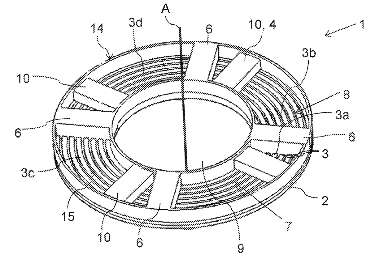 Aircraft rotational joint with a slip-ring device for electrical energy transmission