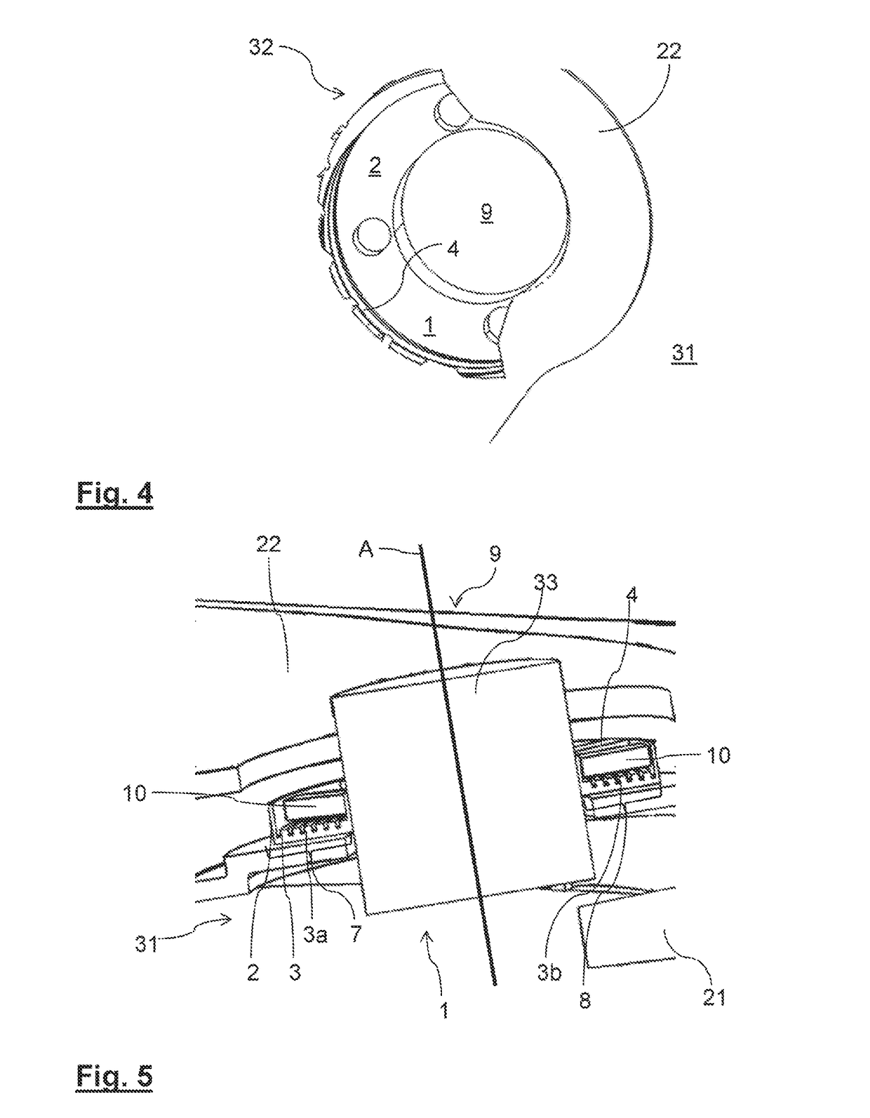 Aircraft rotational joint with a slip-ring device for electrical energy transmission