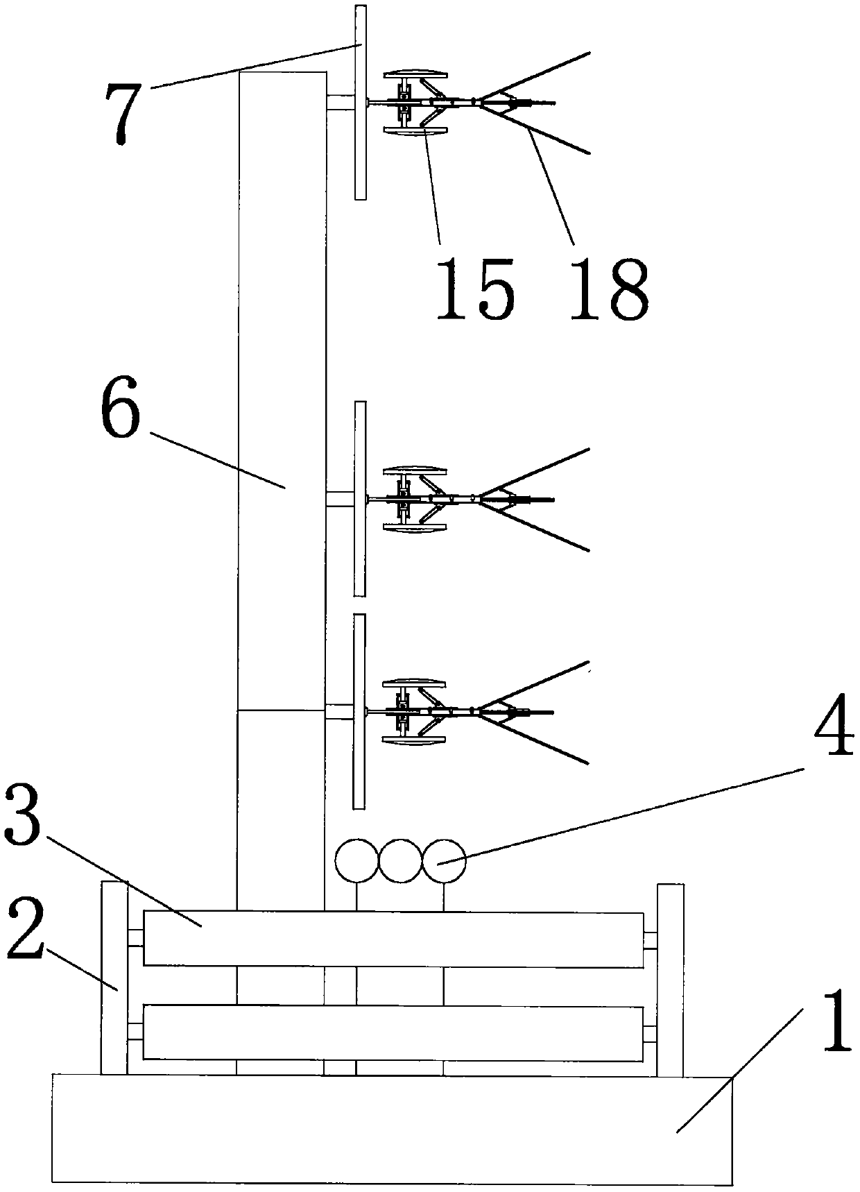 Wire unwinding device and wire unwinding method for weak current cable construction