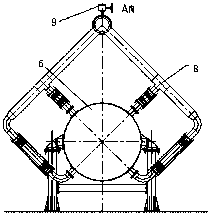 Rapid adjusting device for temperature and pressure of pipe network gas supply