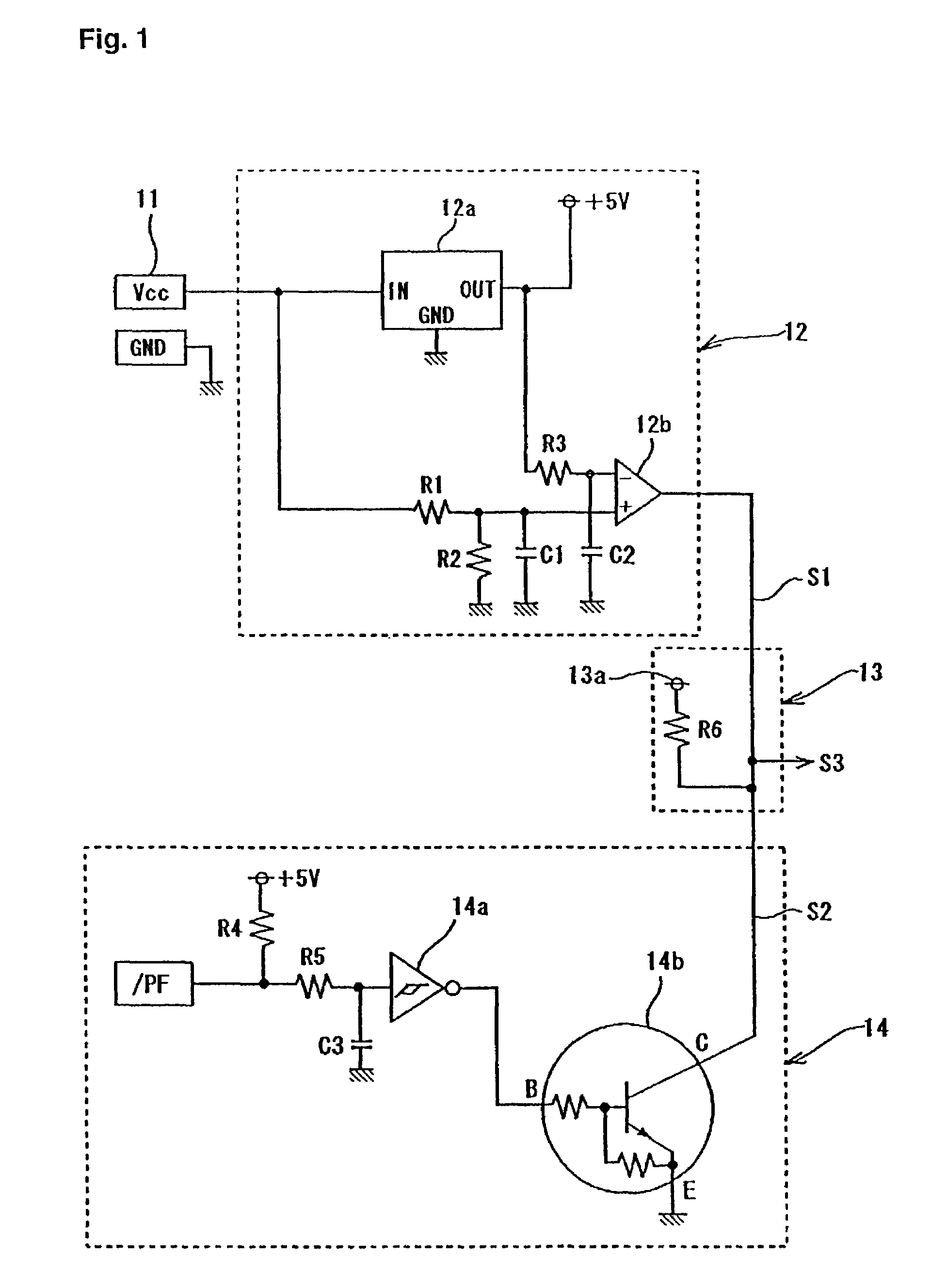 Power failure sensing device and a card reader having a power failure sensing device