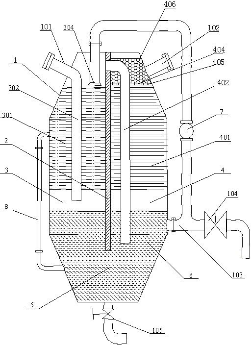 Purification device in waste biomass resource pyrolysis and gasification system