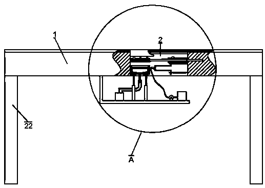 Blowdown device and nursing bed thereof