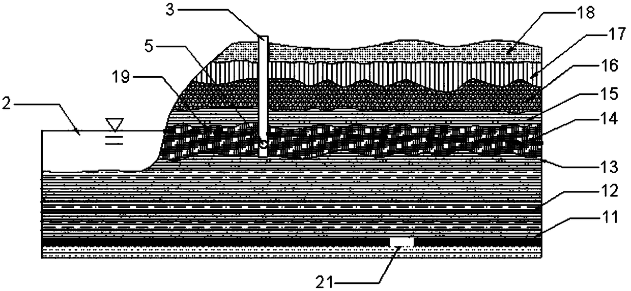 Curtain grouting method for shallow buried nearly horizontal burnt rock water-bearing layer