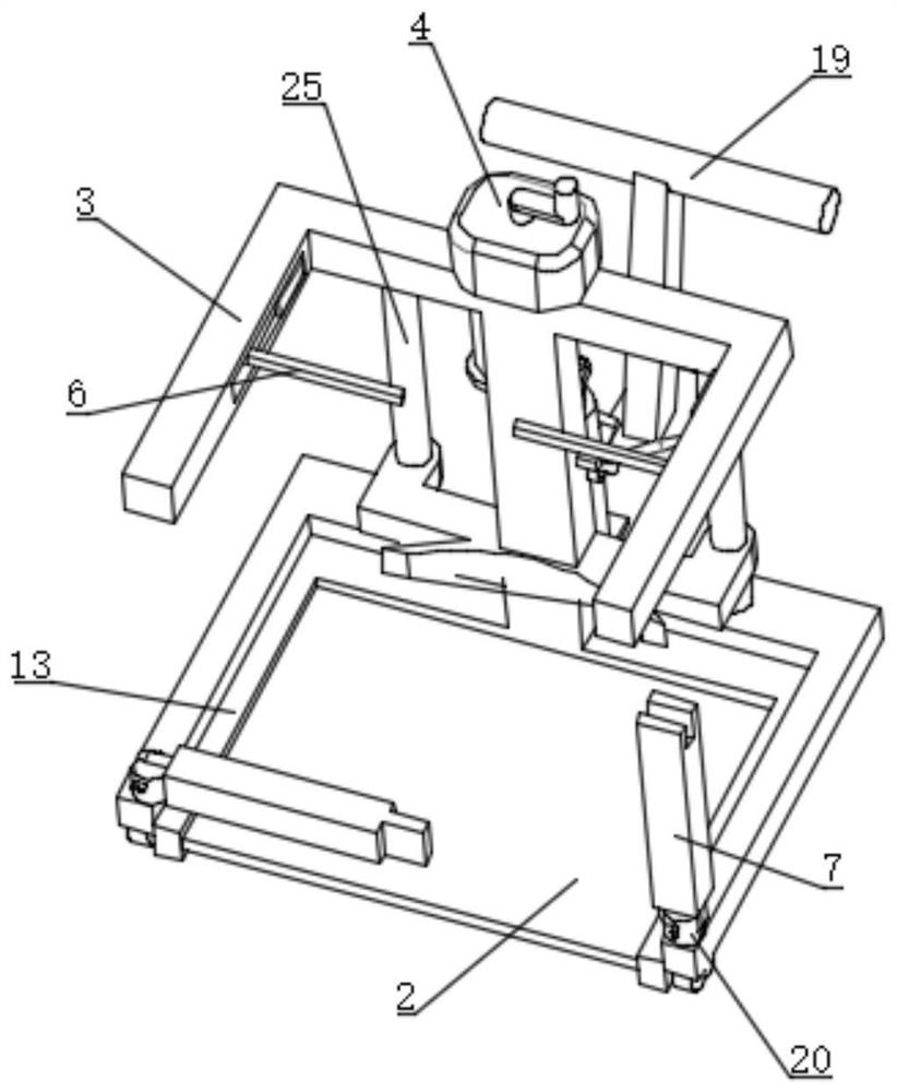 Semi-automatic chemical raw material barrel transfer vehicle structure