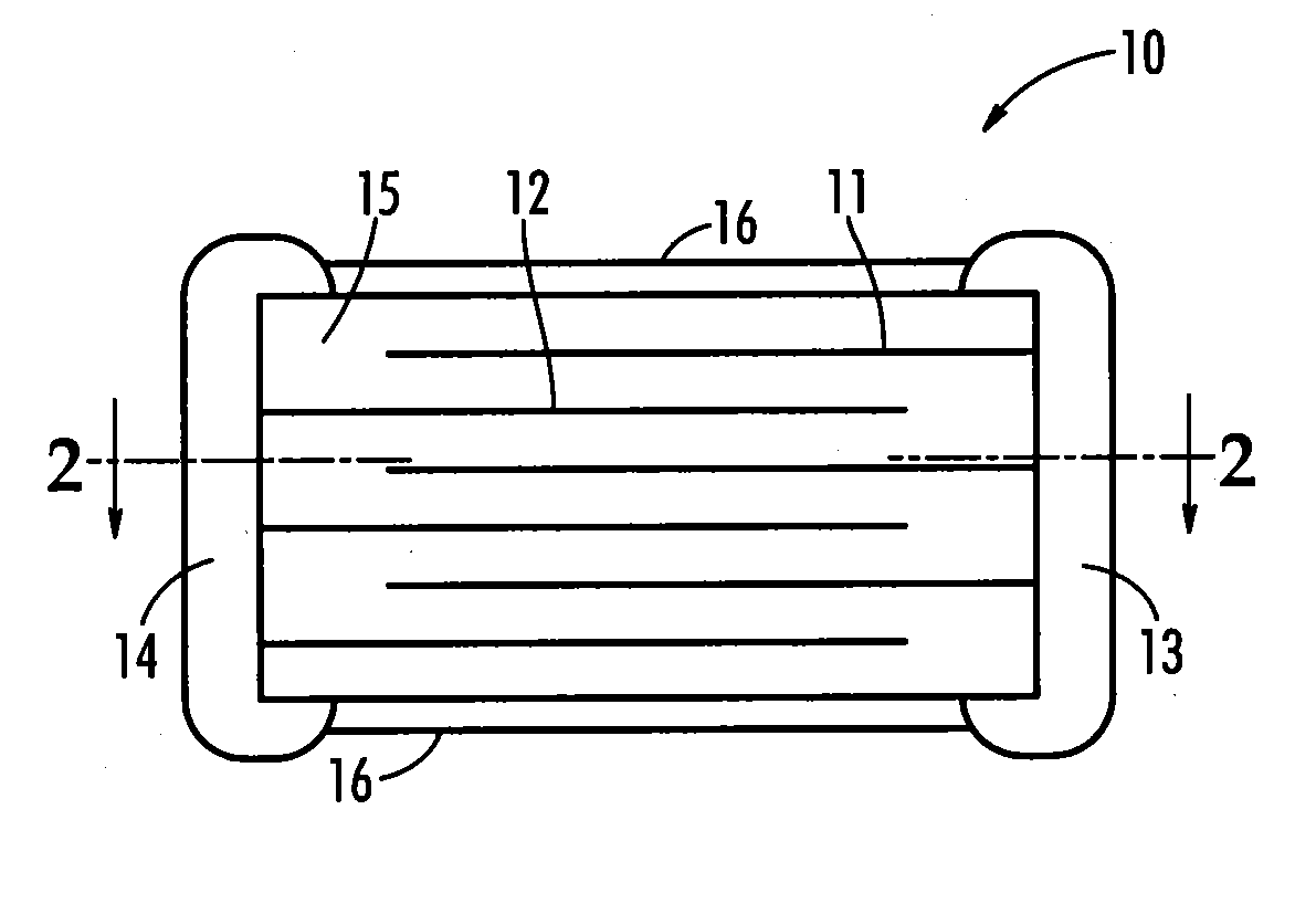 High capacitance multilayer with high voltage capability