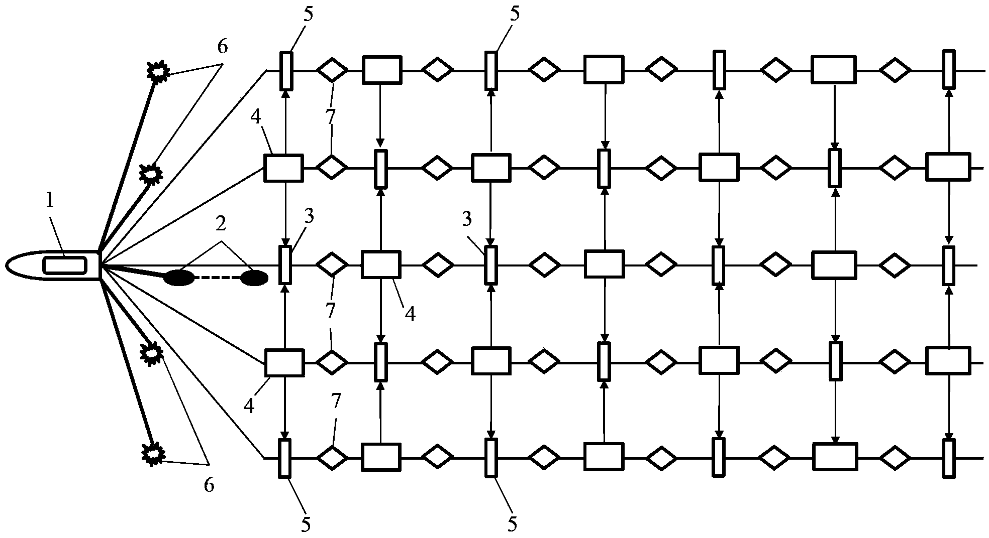 Towrope type ocean controllable source electromagnetism and earthquake data collection system