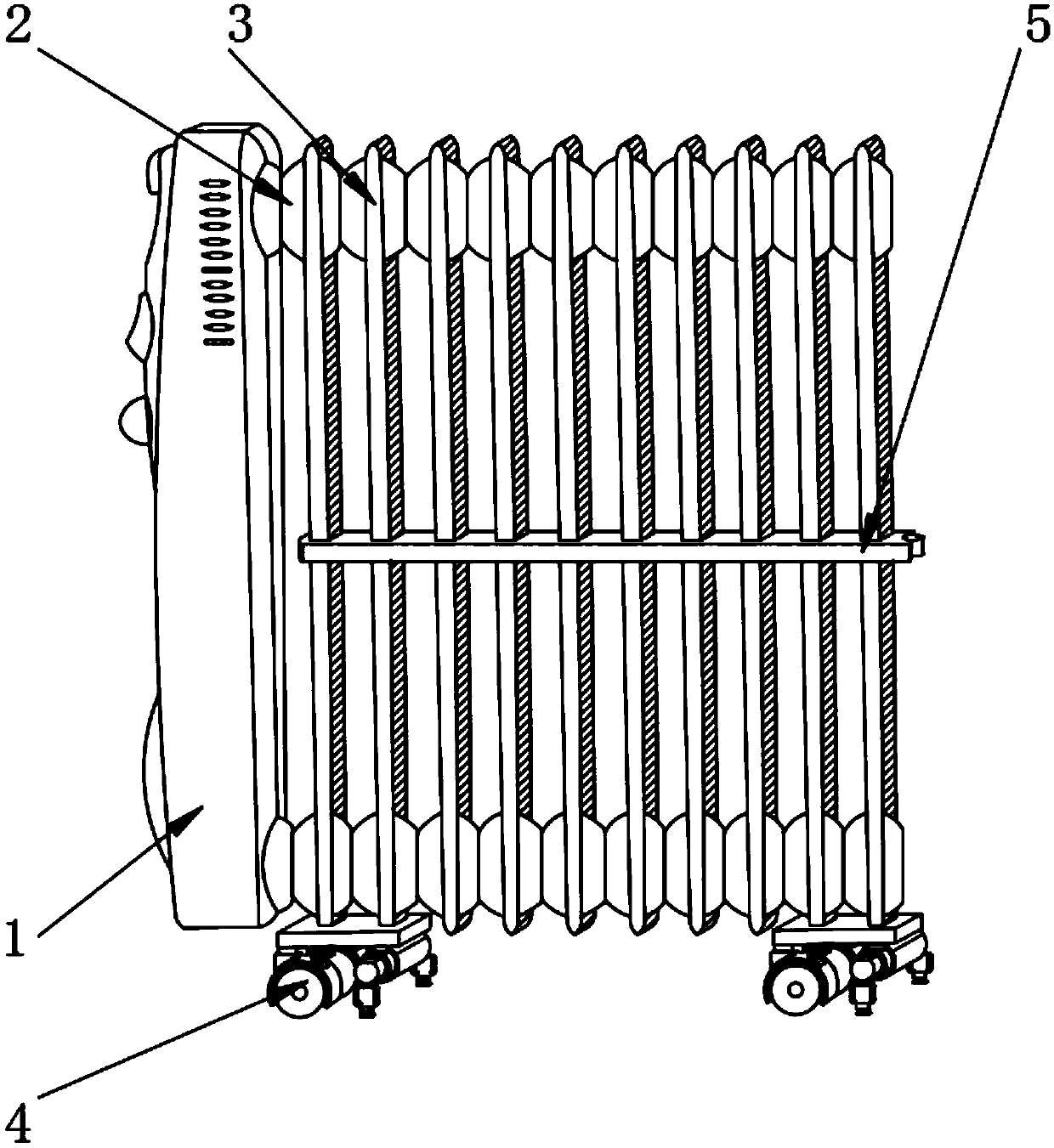 Household heater with function of easily removing dust