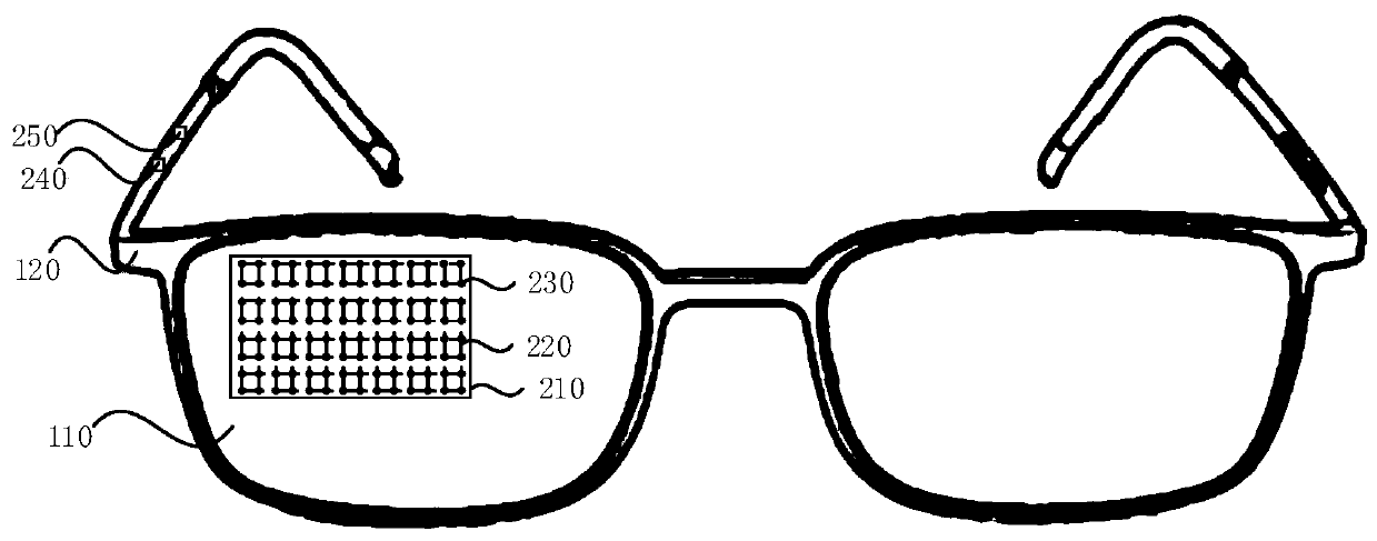 Information display glasses and manufacturing method thereof