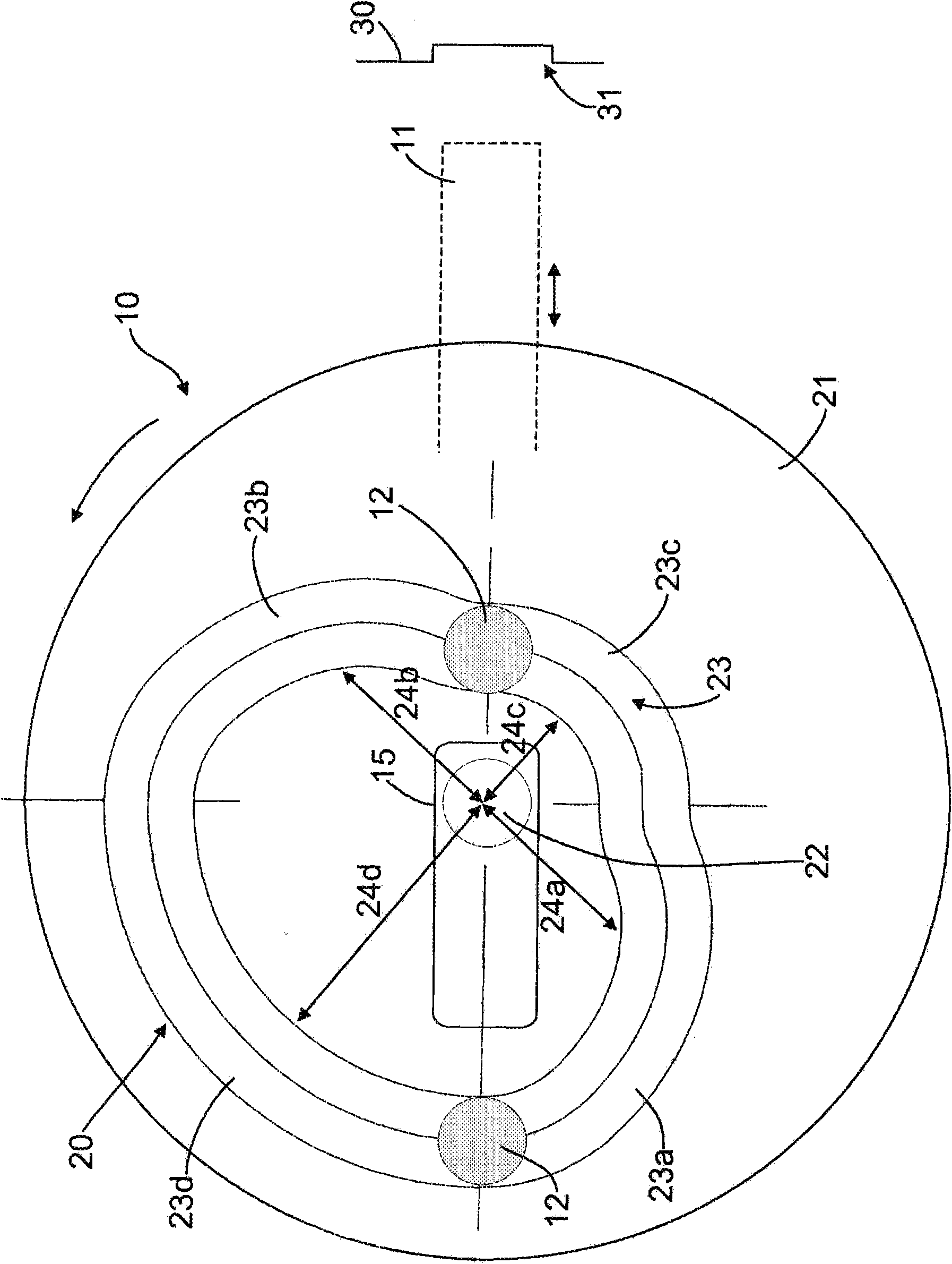 Apparatus for actuating a locking element