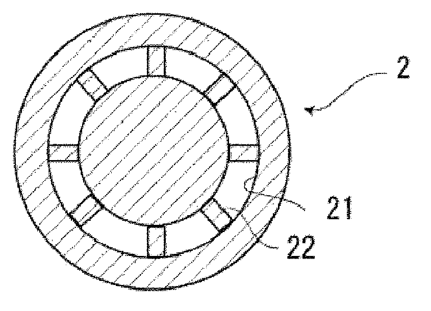 Tearable tube formed from fluororesin