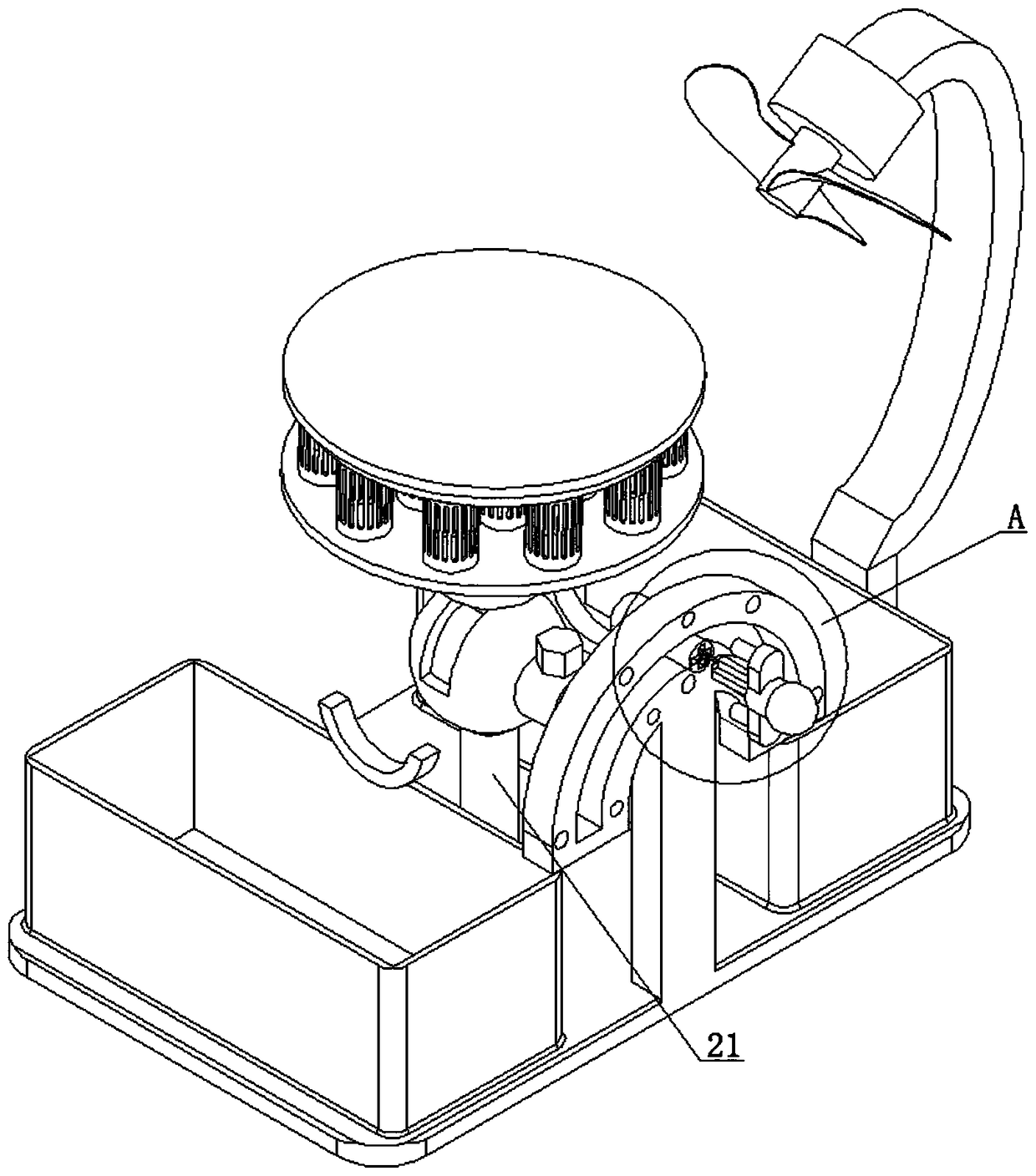 Medical B-mode ultrasound probe batch disinfecting apparatus and disinfecting method