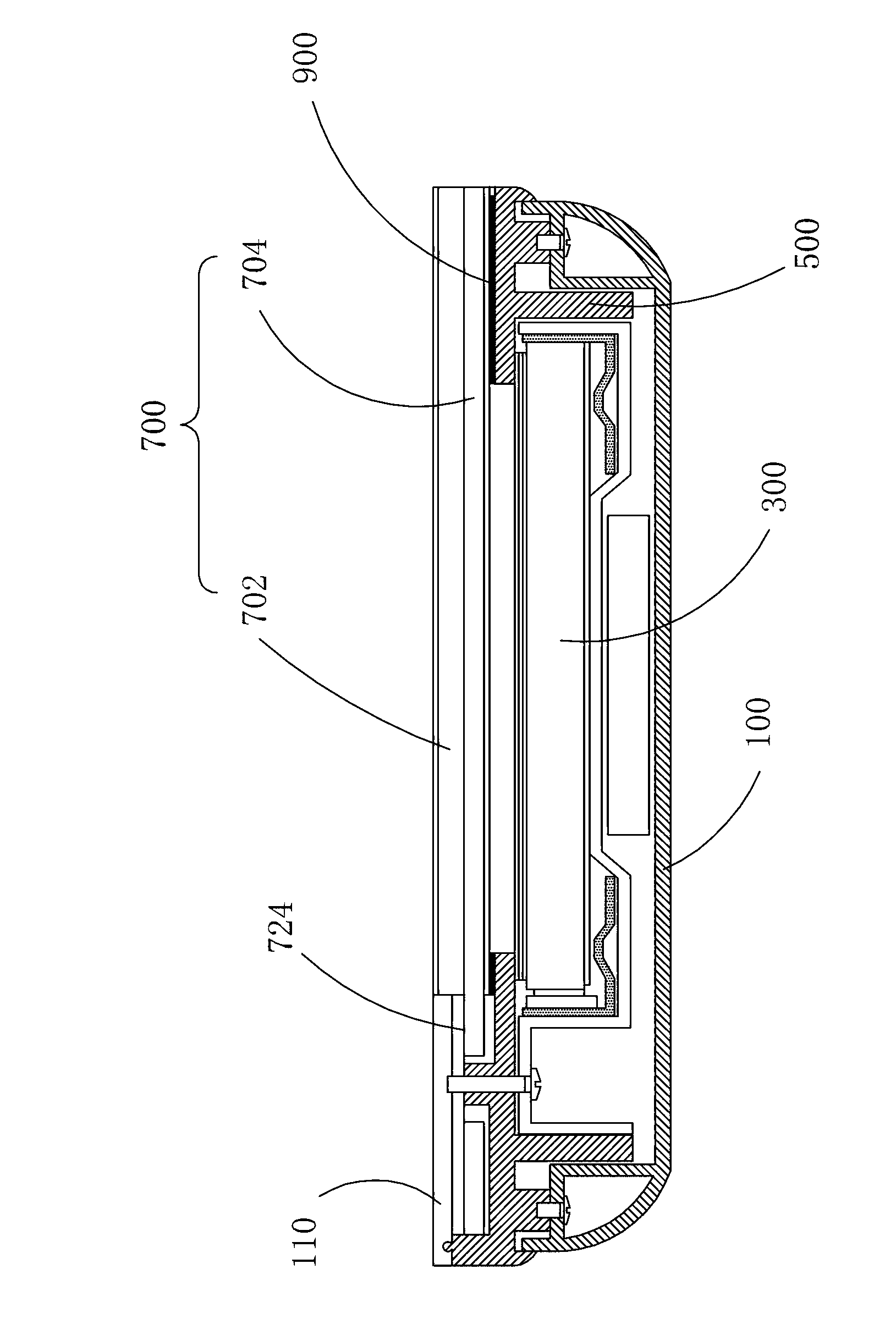 Liquid crystal display device without frame