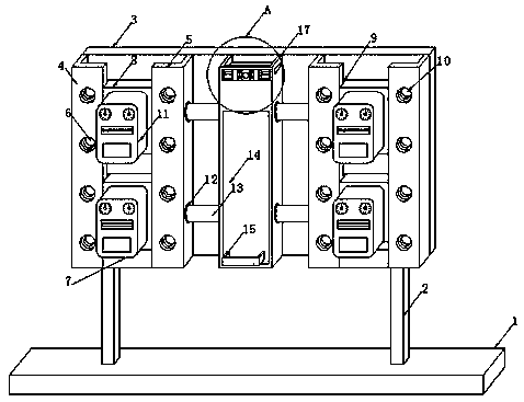 Electric metering device mounting rack