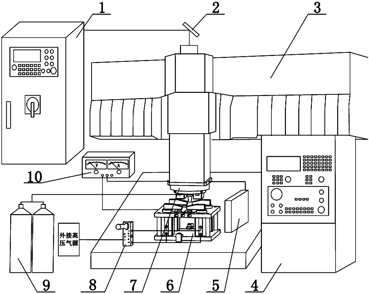 Rotary electric field and magnetic field synchronously assisted laser welding device and method