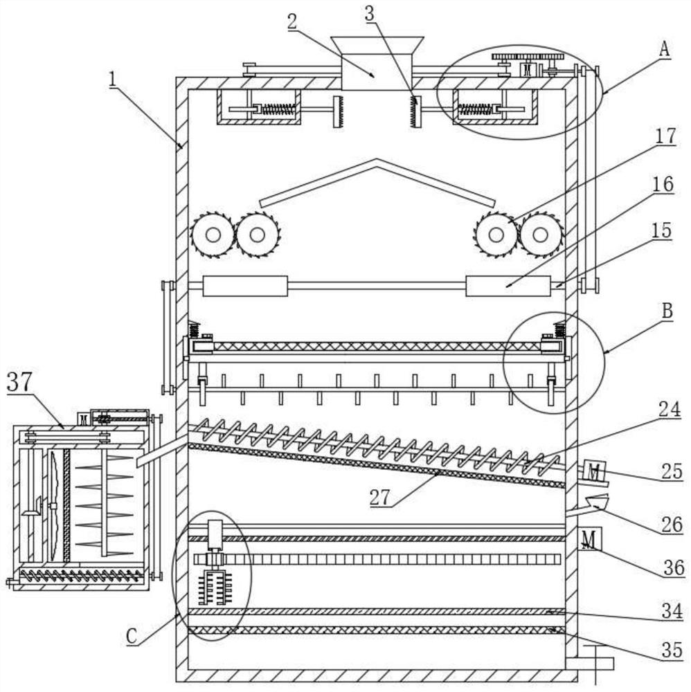 Sewage sludge separation treatment equipment