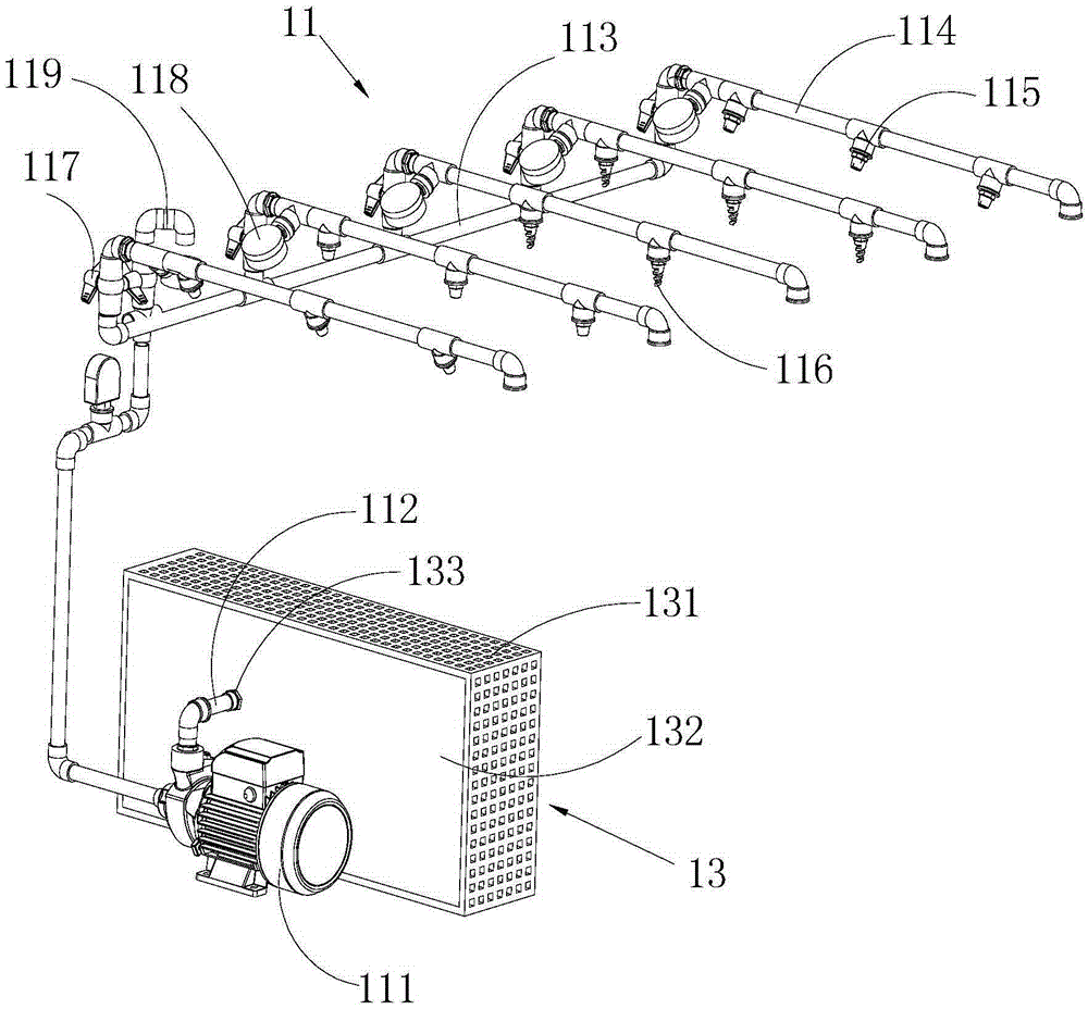 Light simple type mobile banana washing device