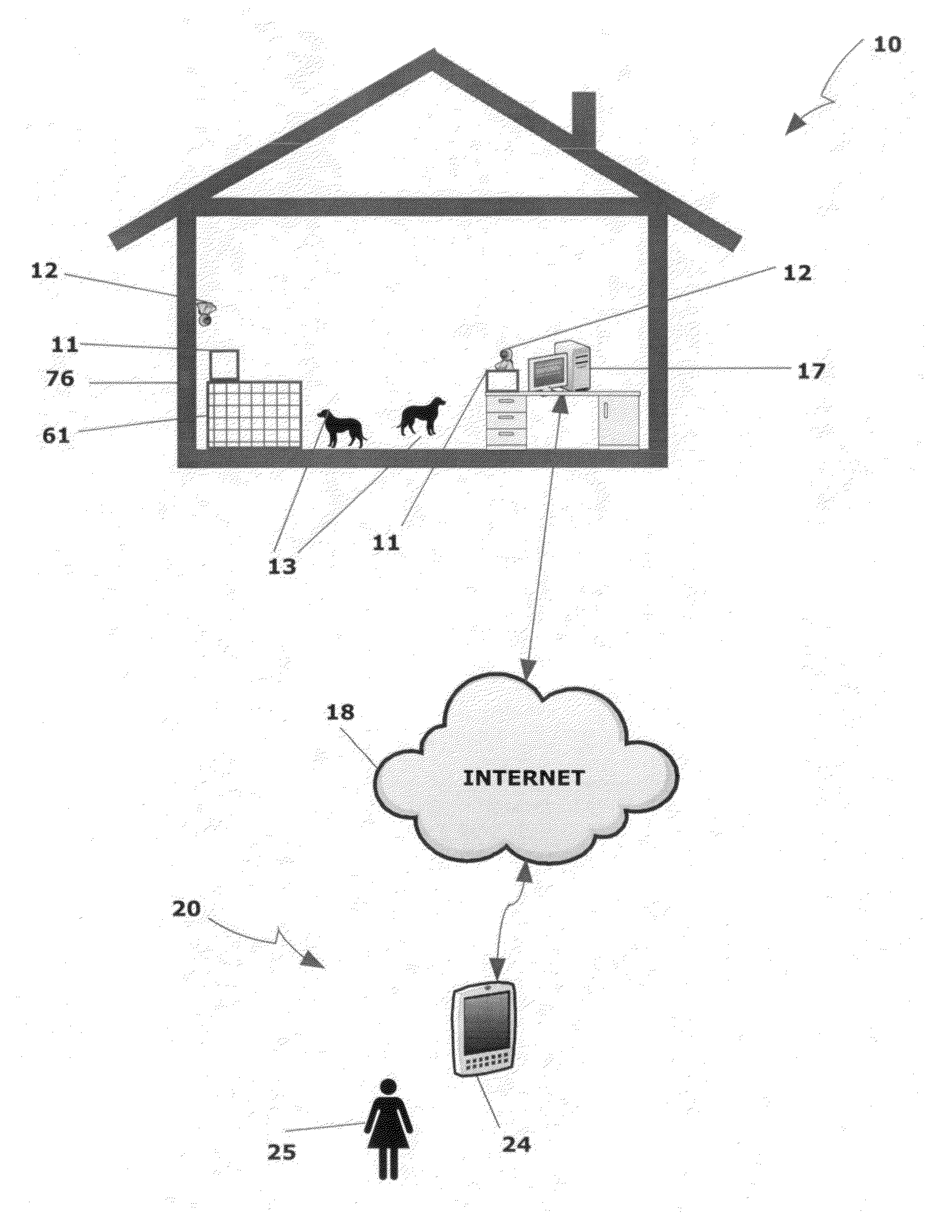 Internet-accessible pet treat dispensing system and method