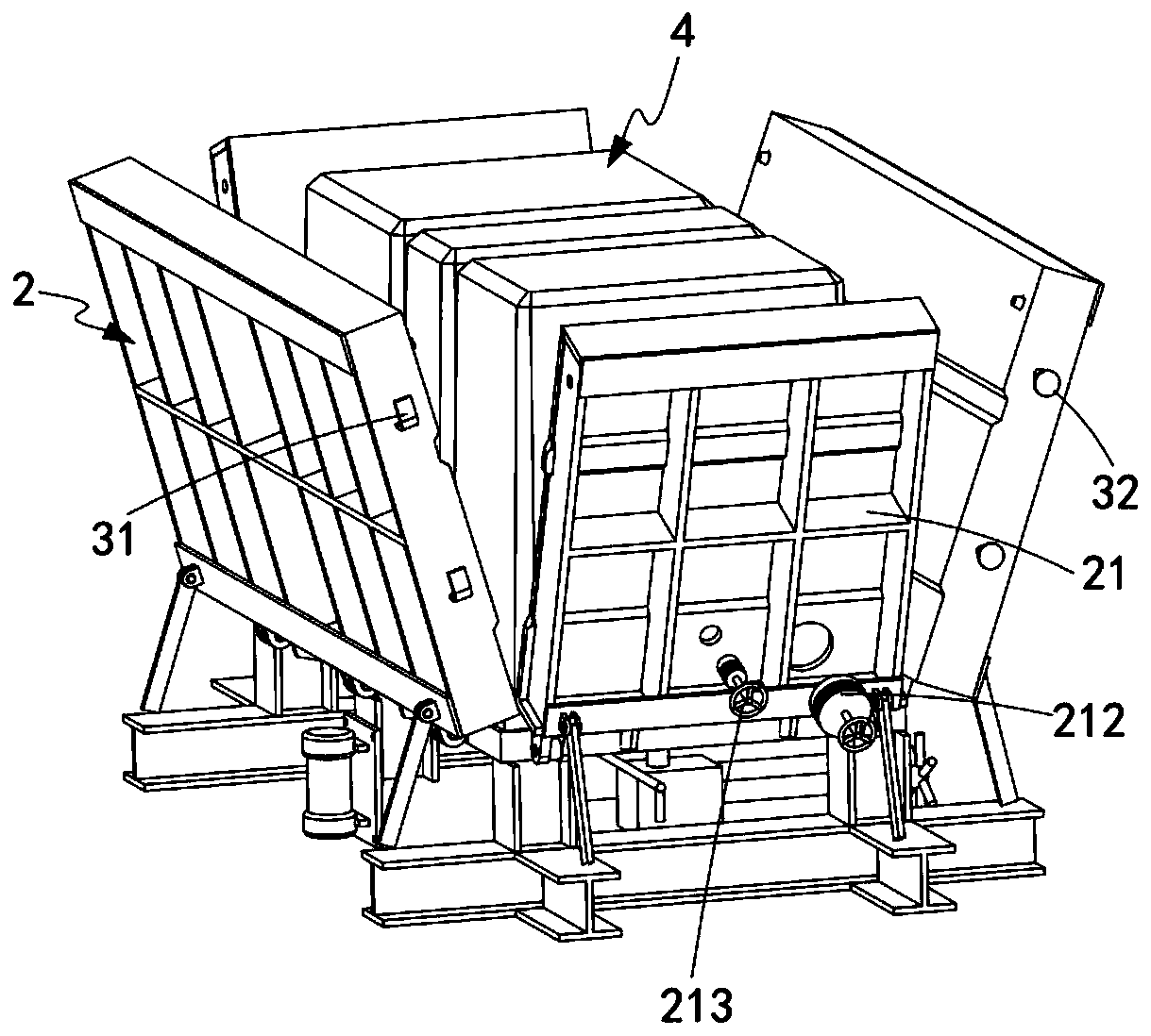 Integrated septic tank pouring mold and method and poured septic tank