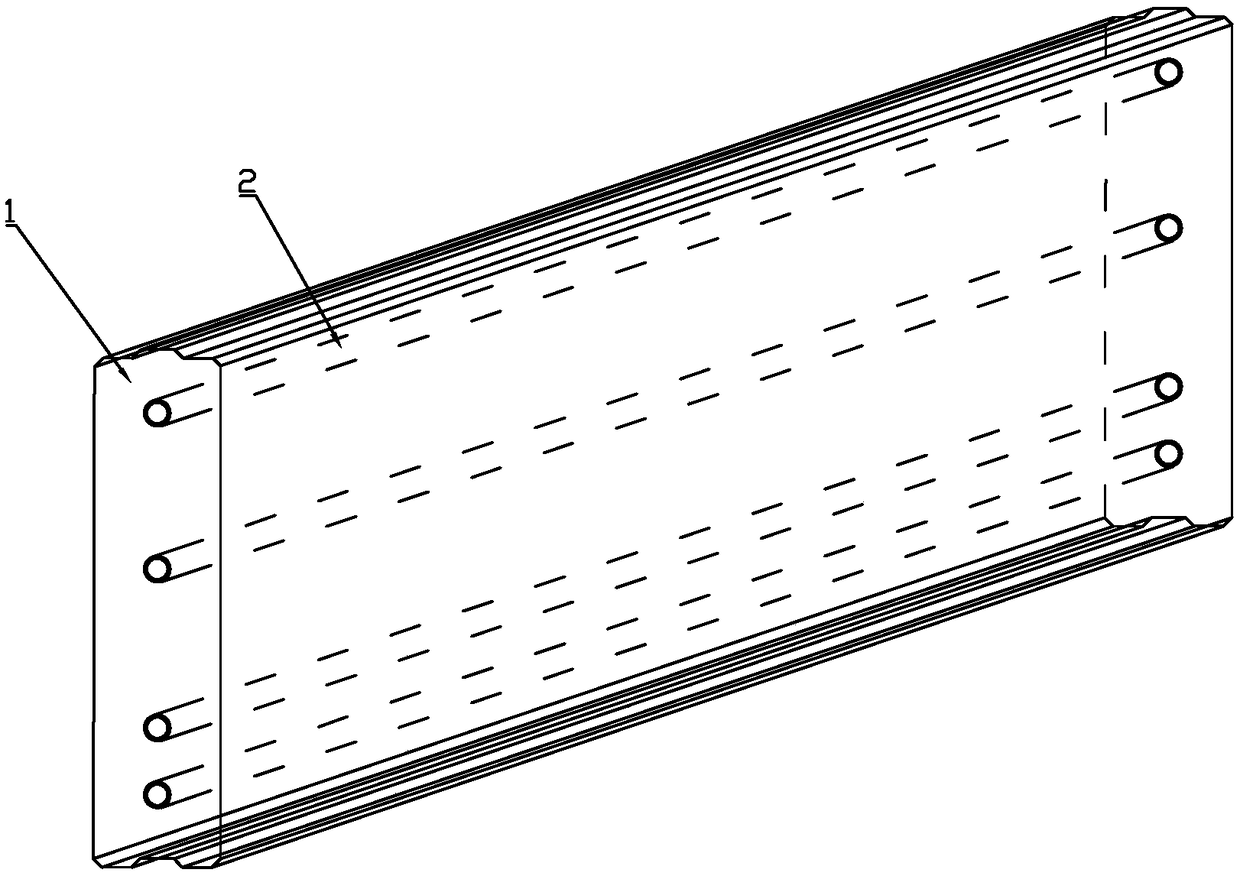 Autoclaved aerated concrete and reinforcement hollow pipe bar plate