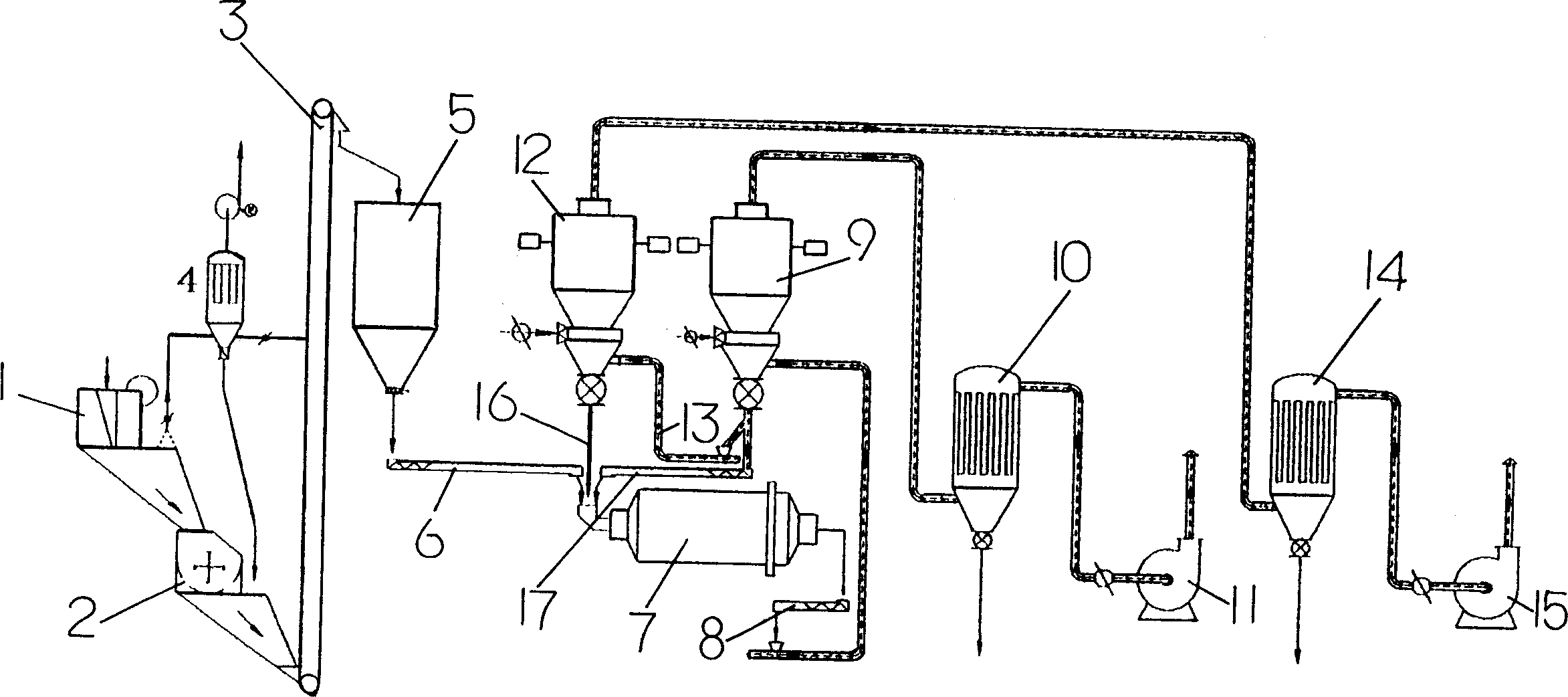 System for producing micropowder of dense calcium carbonate