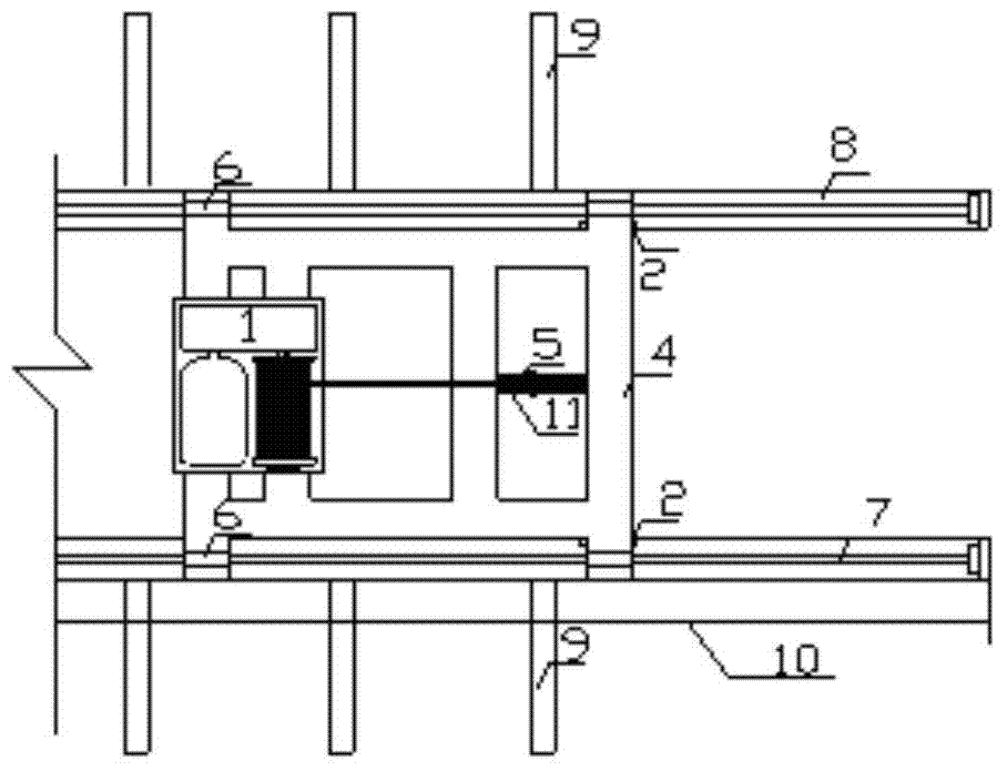 Blast furnace large pre-building block furnace feeding device and method