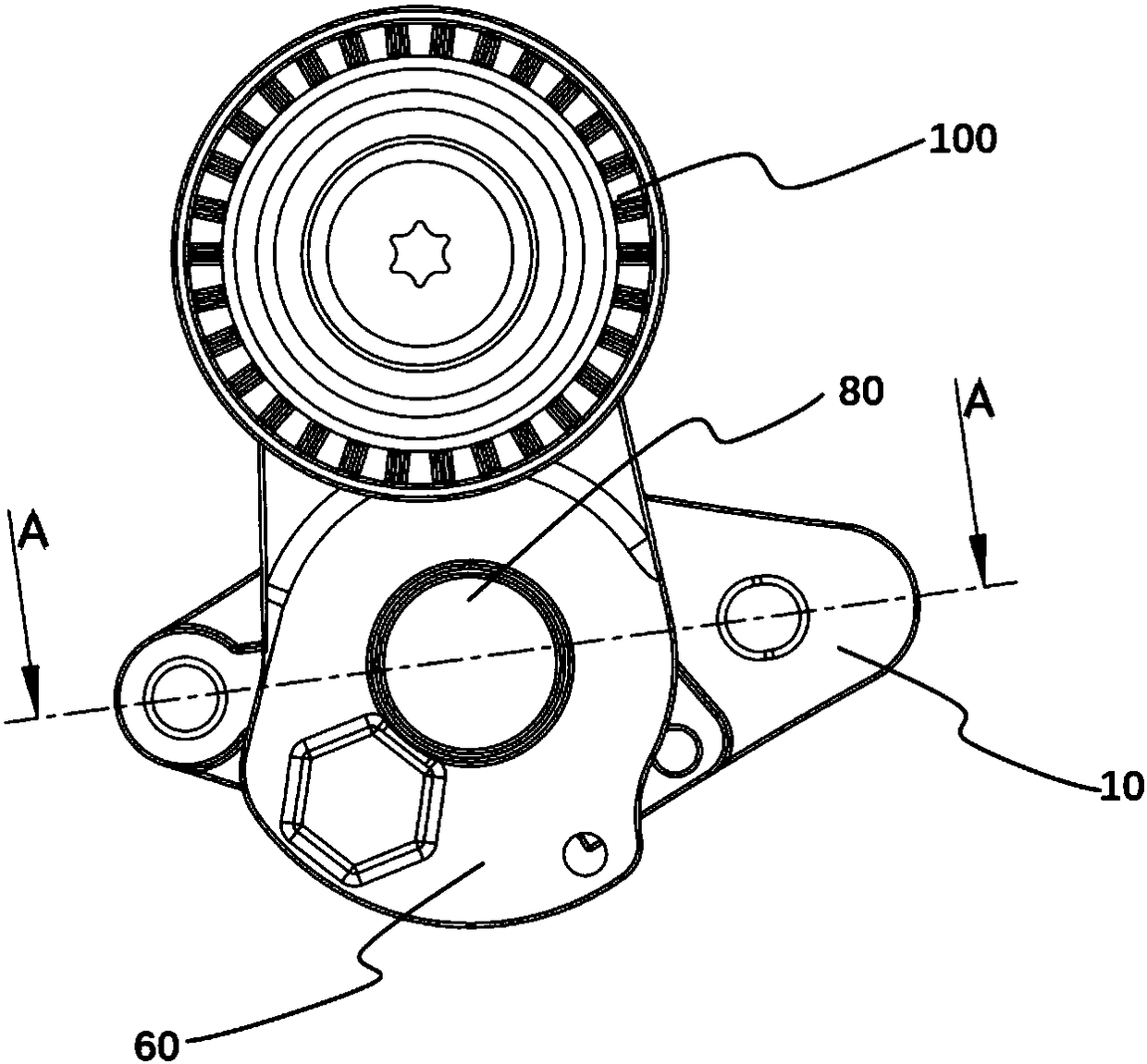 Variable-rigidity and high-damping type automatic tensioning device