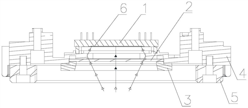 Diffuse reflection structure of scientific-grade CMOS camera and processing method and equipment thereof