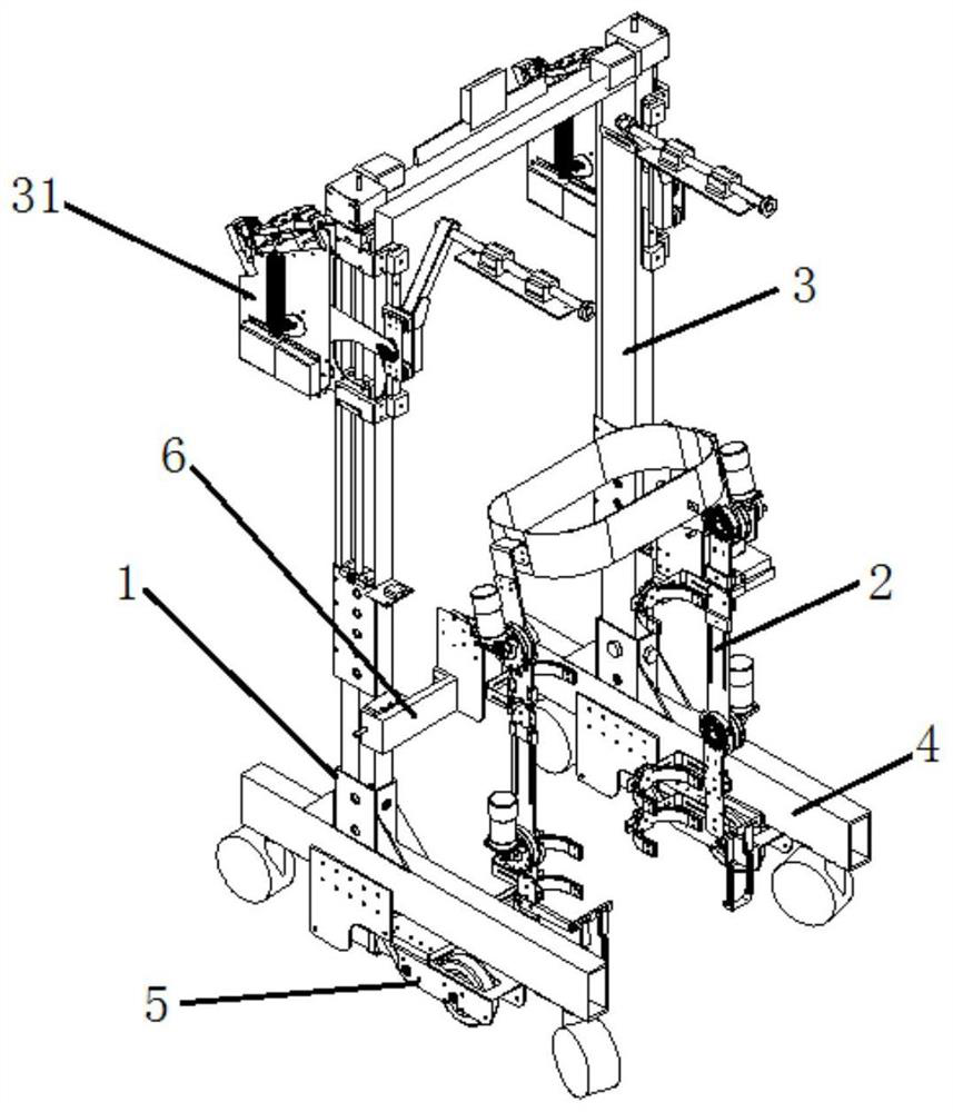 Detachable mobile lower limb exoskeleton rehabilitation robot