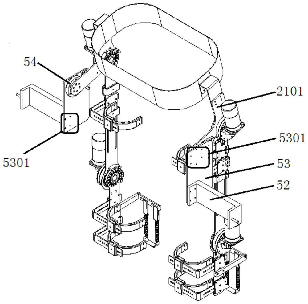 Detachable mobile lower limb exoskeleton rehabilitation robot