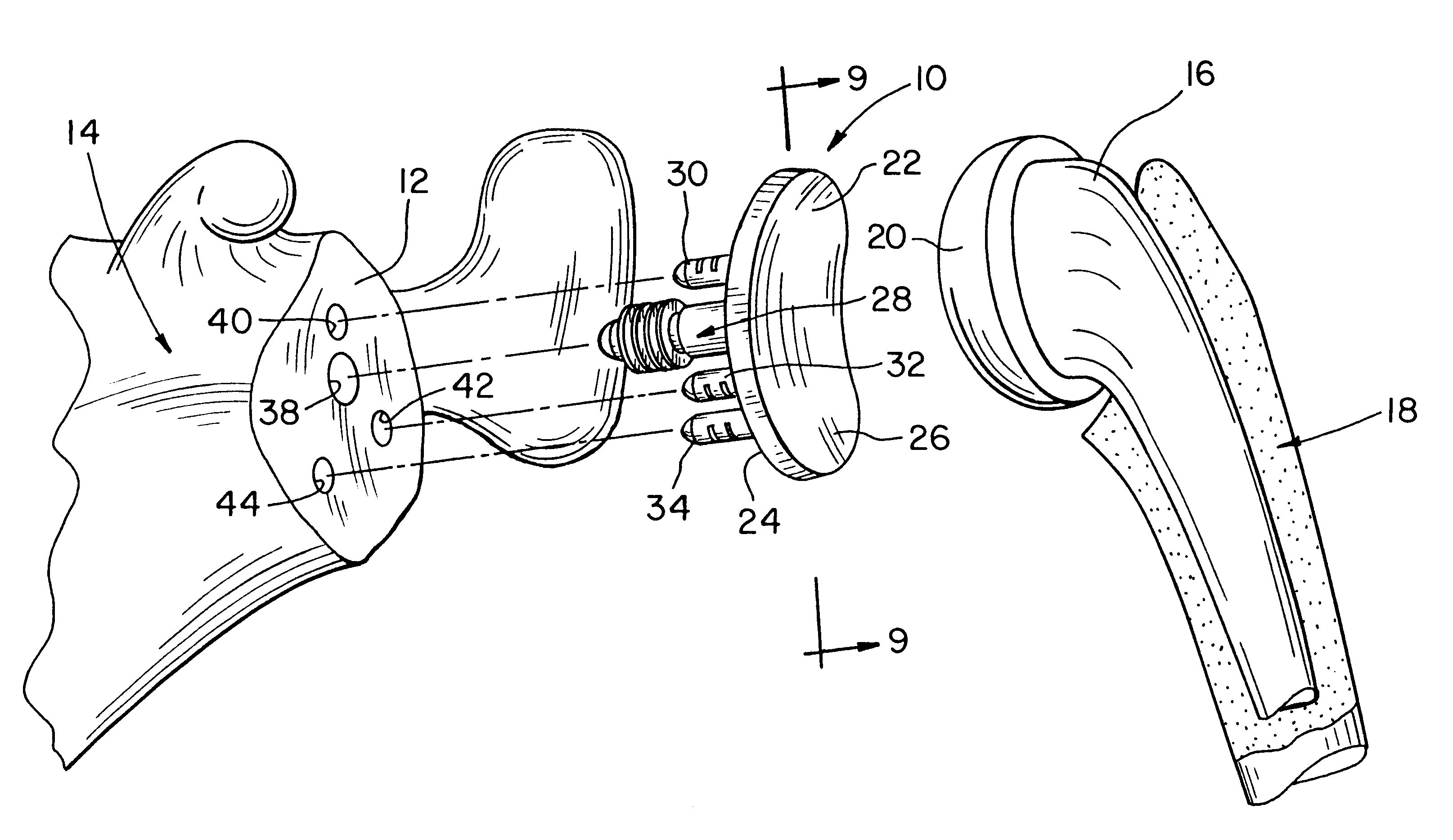 Apparatus and method for securing a cementless glenoid component to a glenoid surface of a scapula