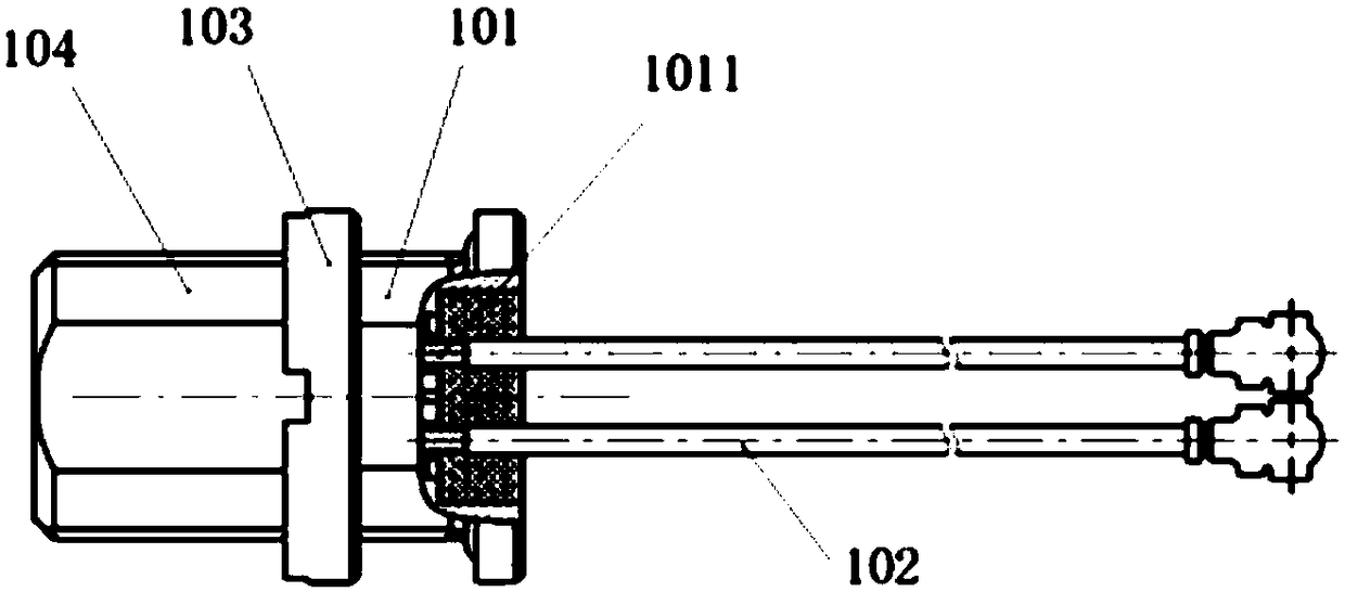 Multisystem concurrent single-antenna terminal realization device