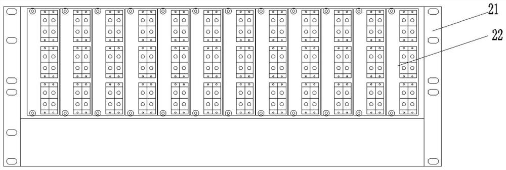 Insertion sheet type melting and distribution separation type optical fiber distribution module and distribution frame