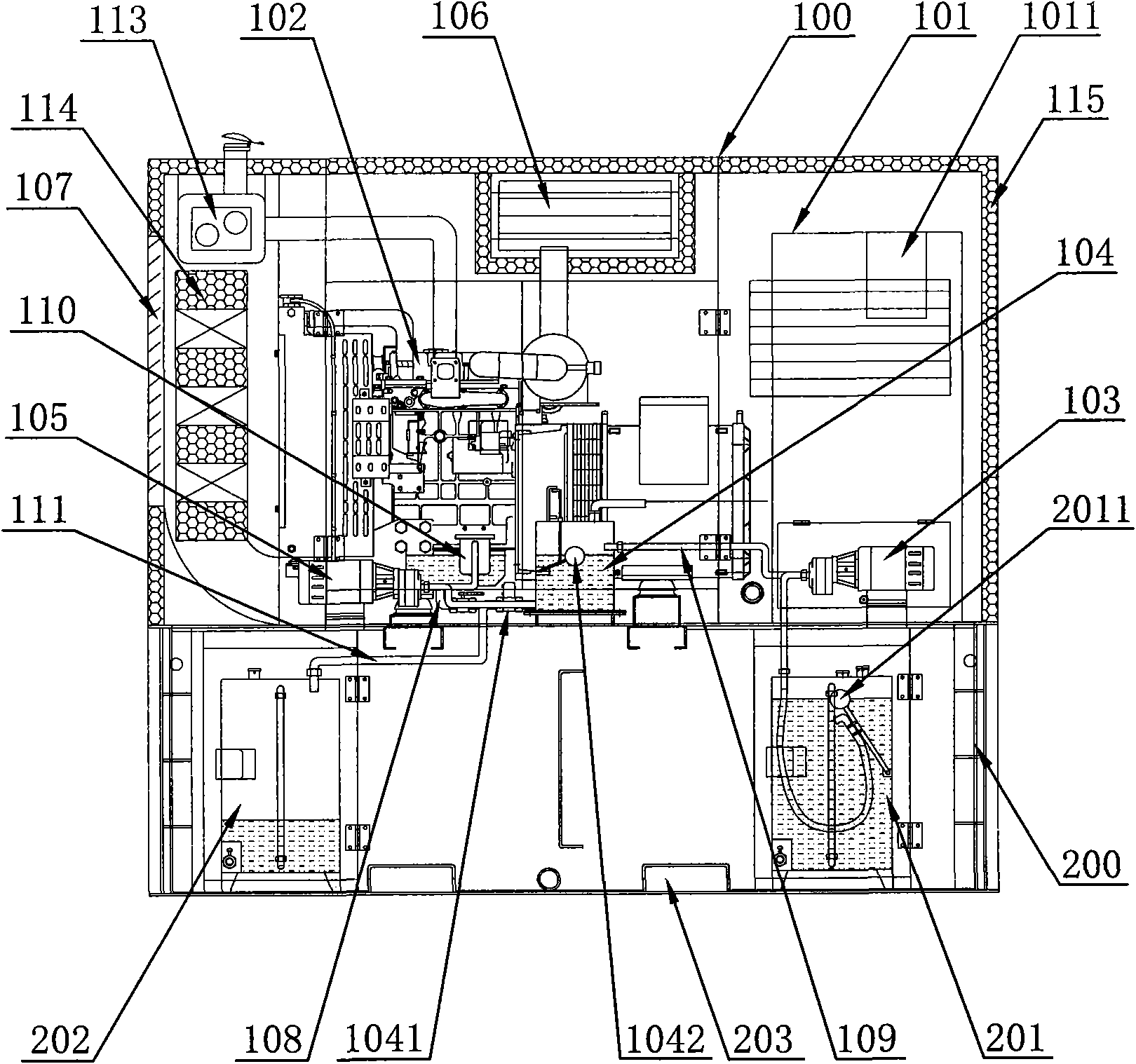 Generator set with super-long maintenance period