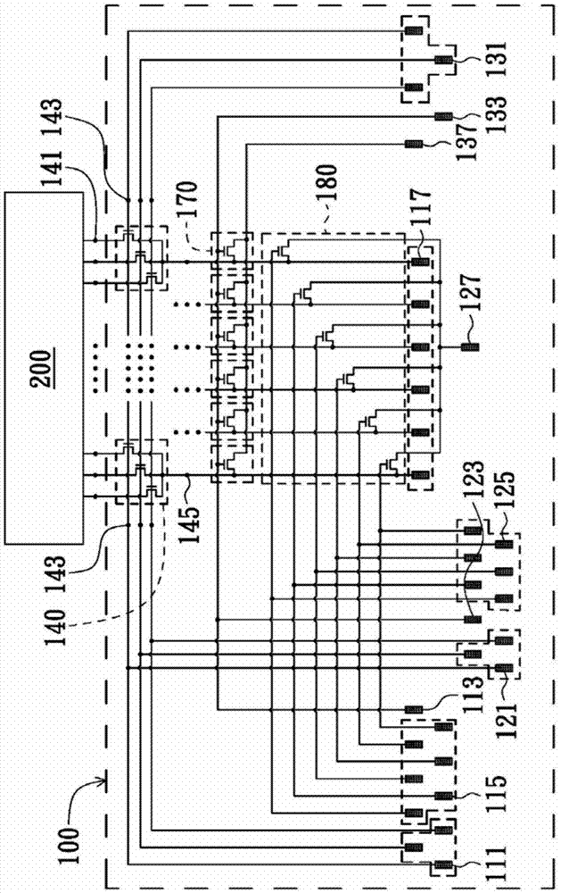 A detection circuit of a display panel