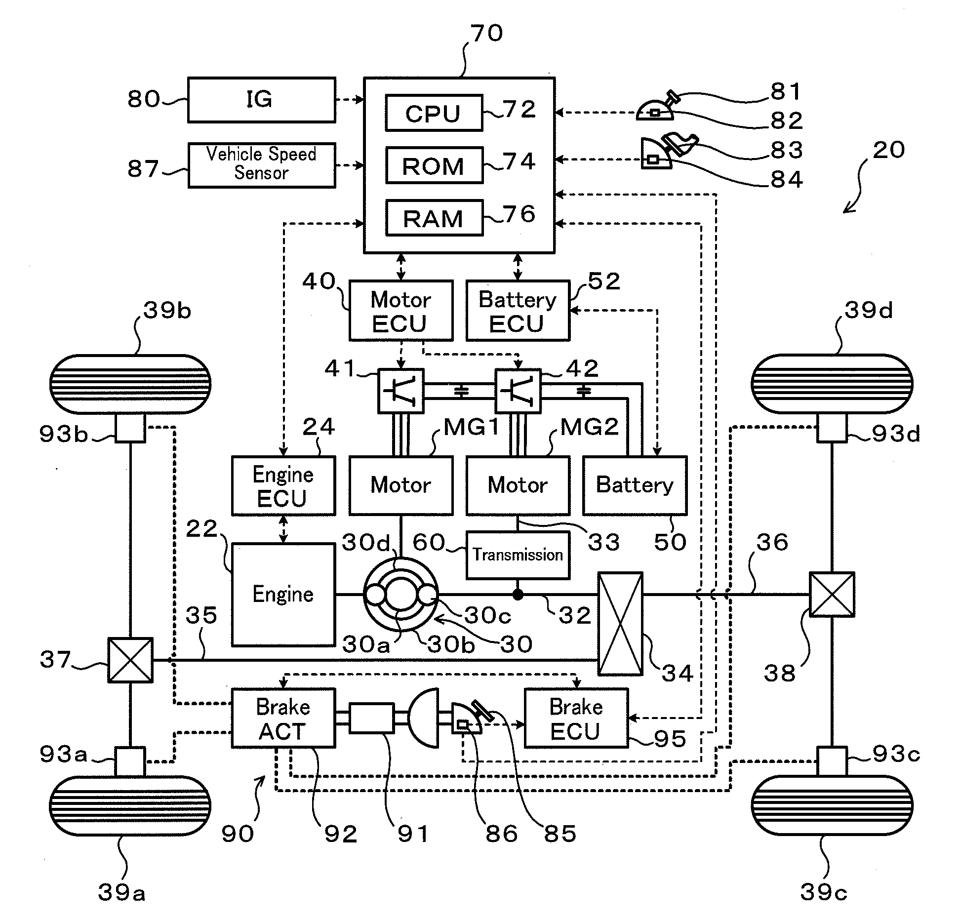 Vehicle and control method thereof, power output apparatus and control method thereof, and driving system and control method thereof