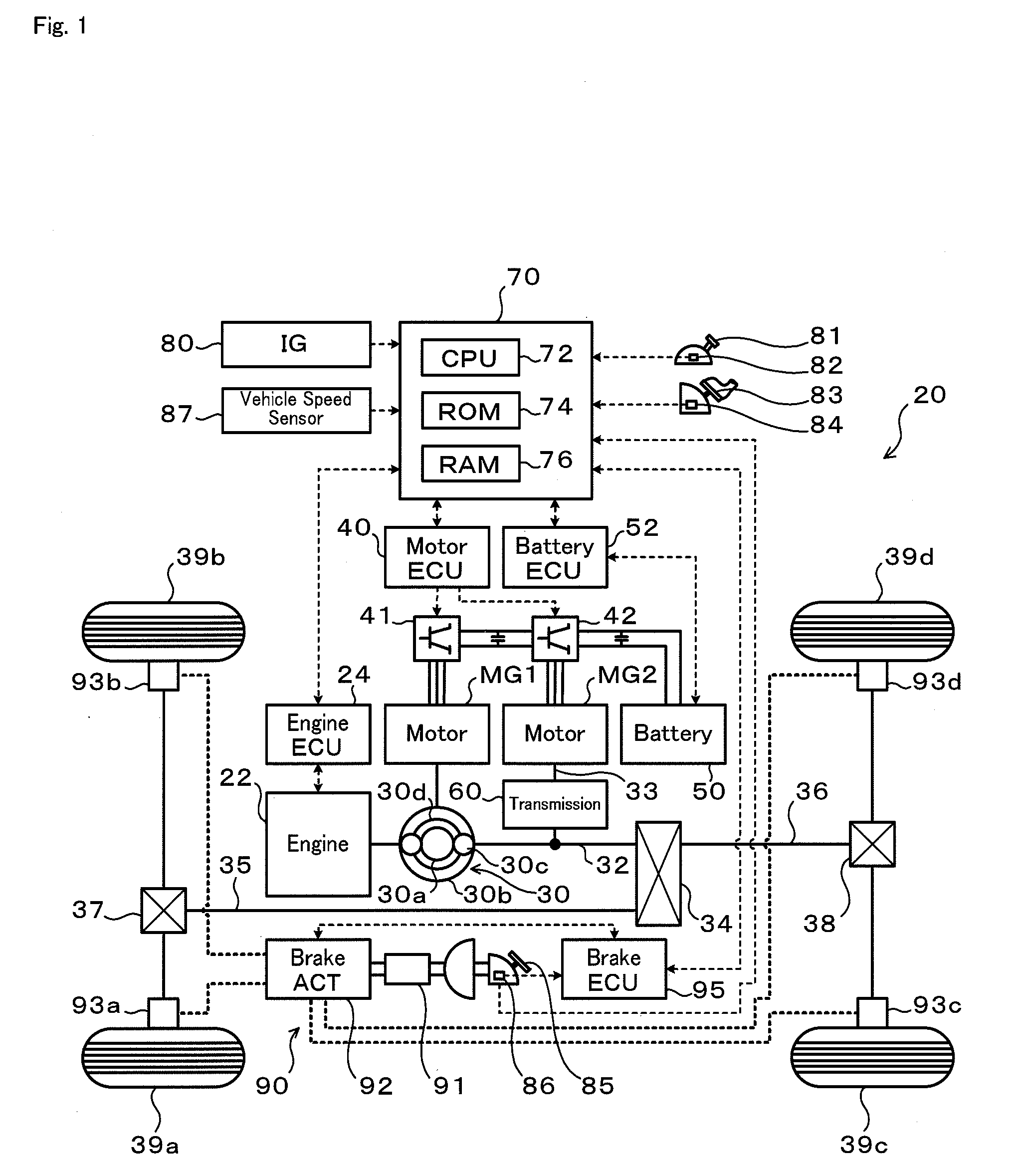 Vehicle and control method thereof, power output apparatus and control method thereof, and driving system and control method thereof