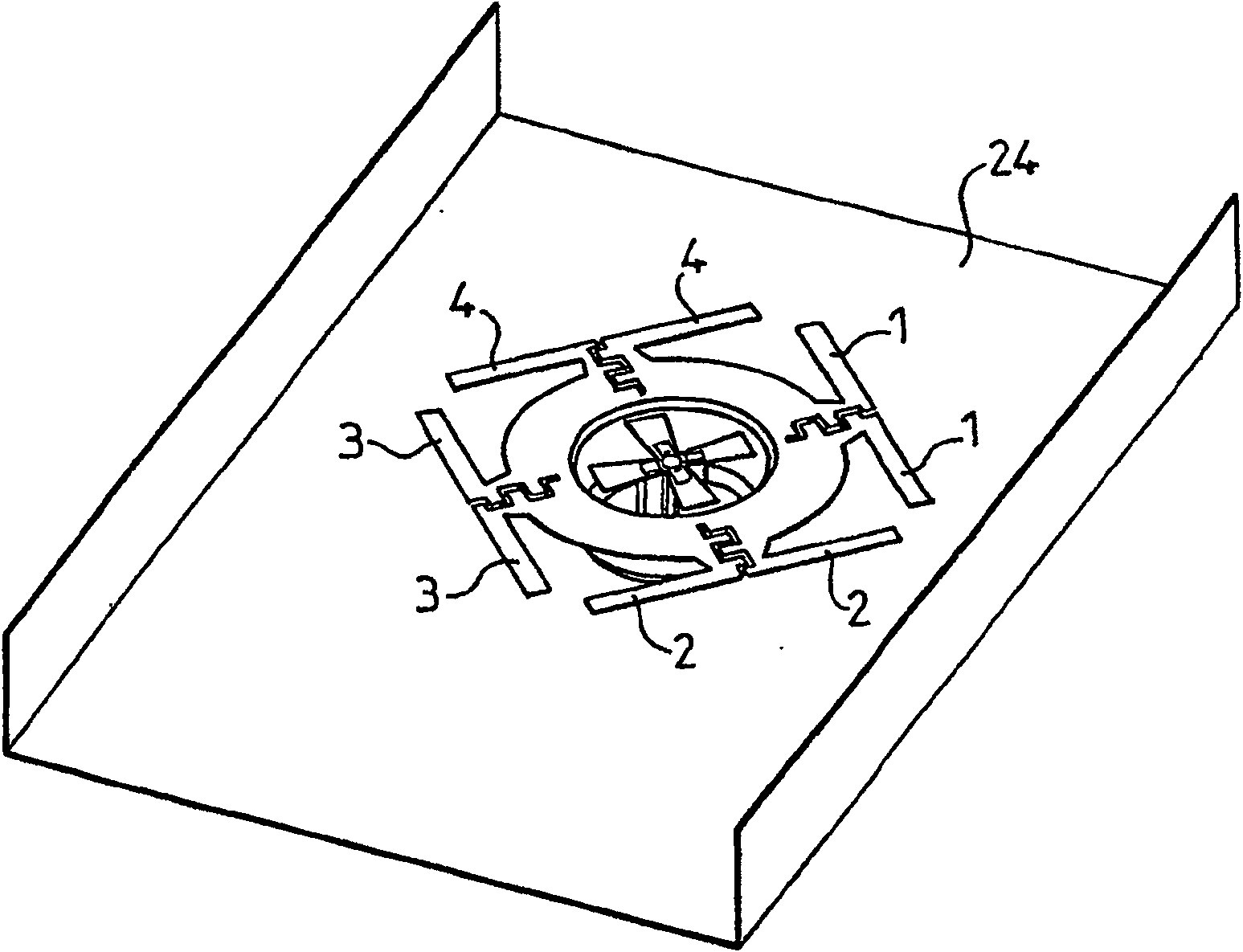 Double polarization dual-band radiating device