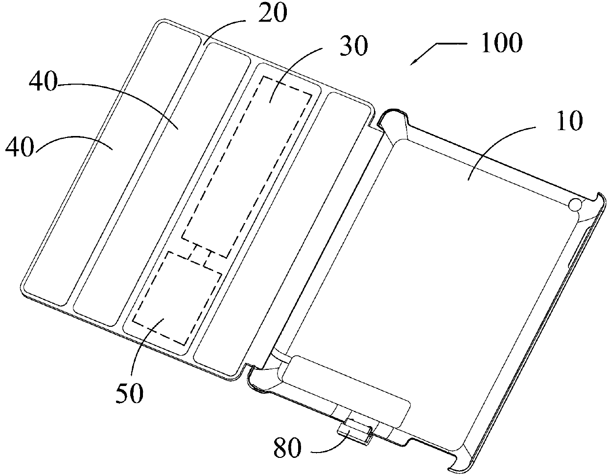 Protective shell of electronic device with charge-discharge function