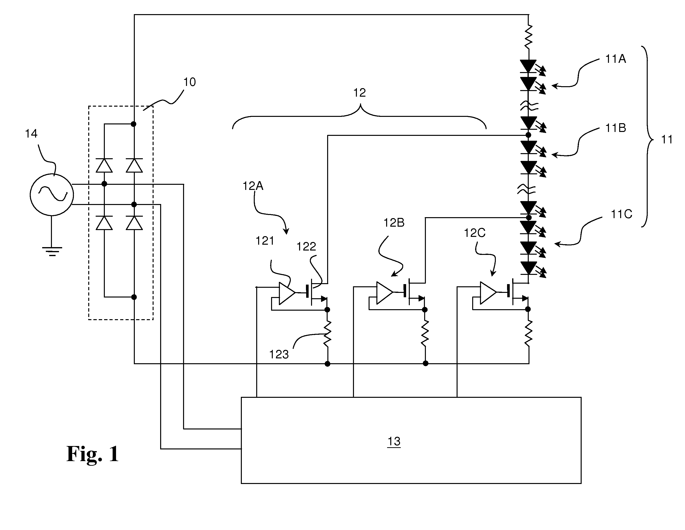 Light Emitting Diode Selection Circuit