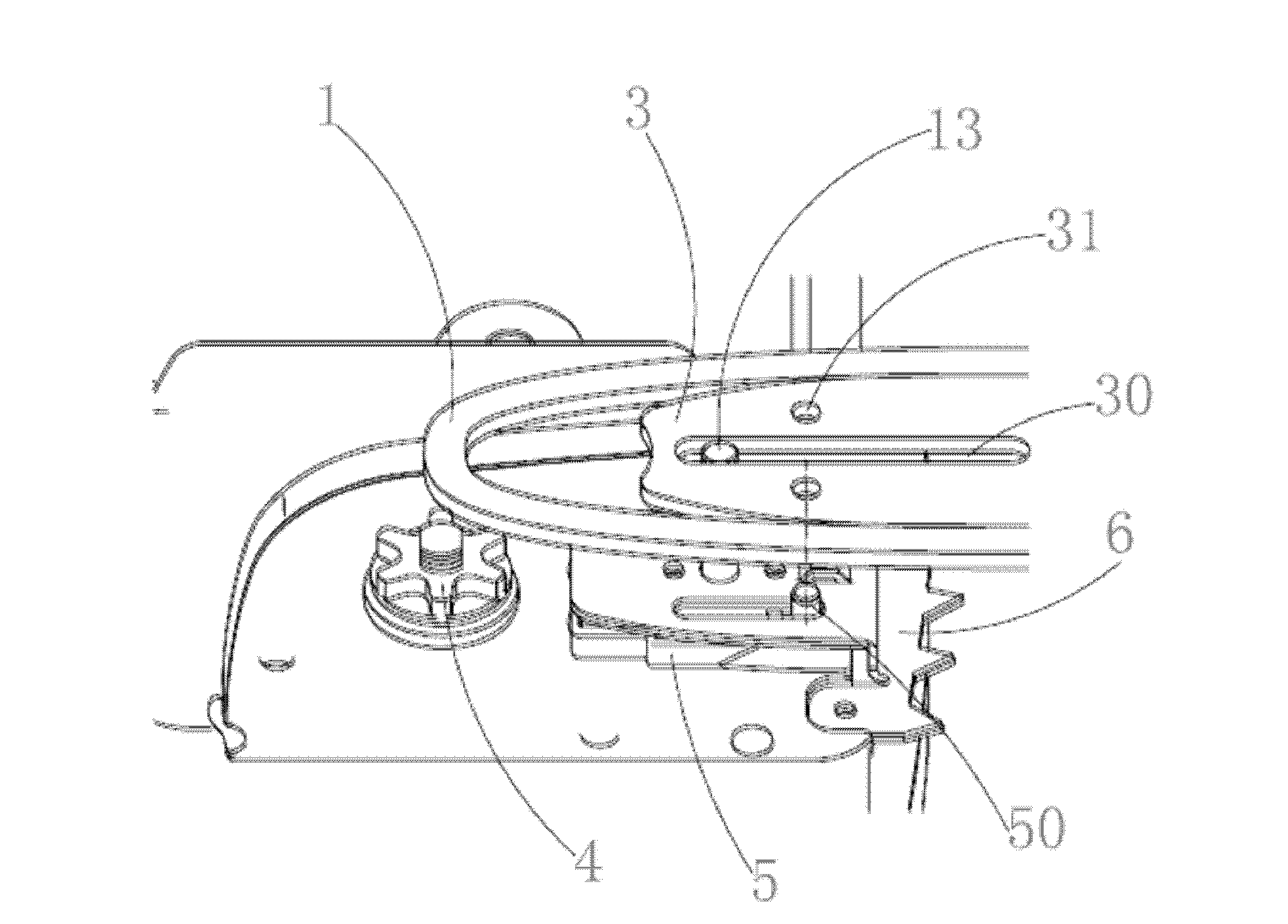 Tensioning and locking device for chain of chain saw