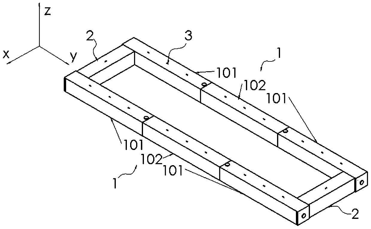 Seedling bed compartment structure