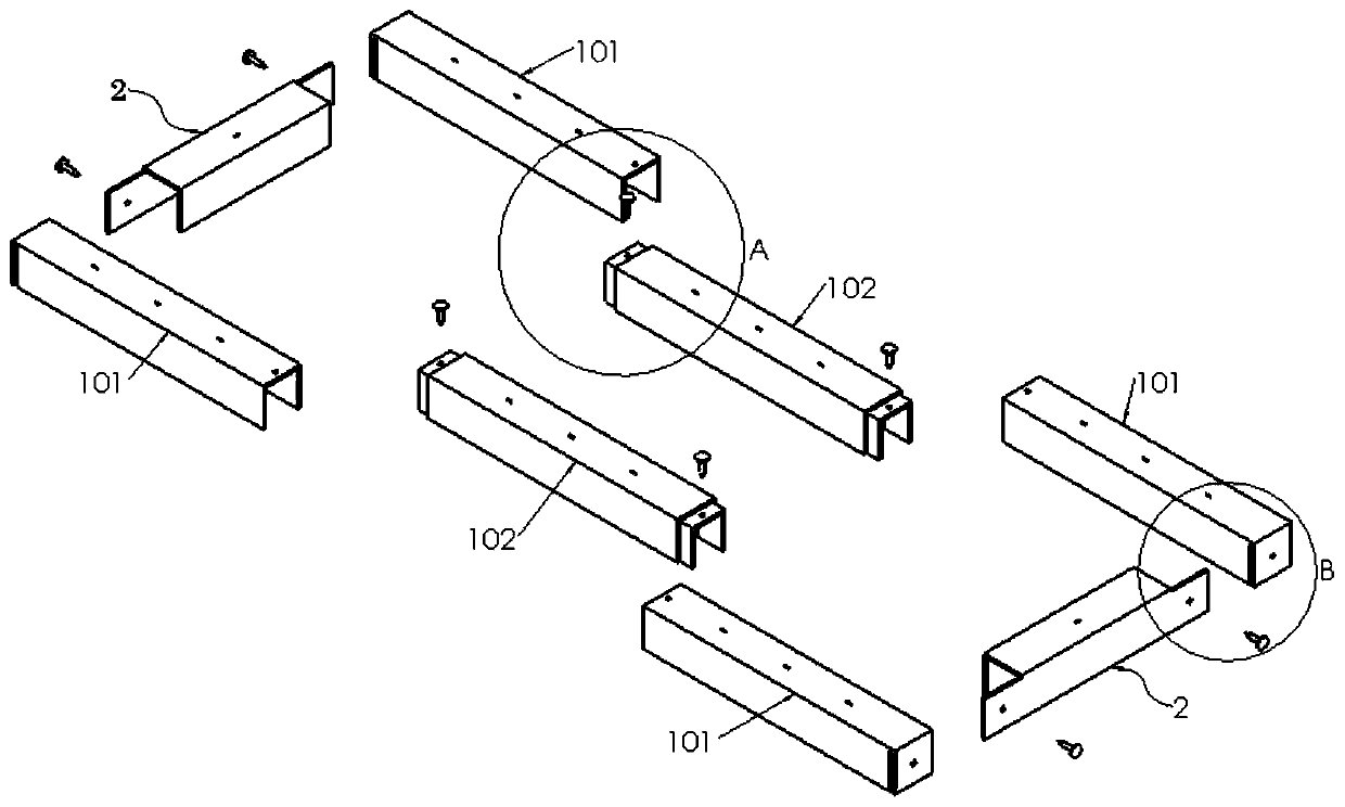 Seedling bed compartment structure