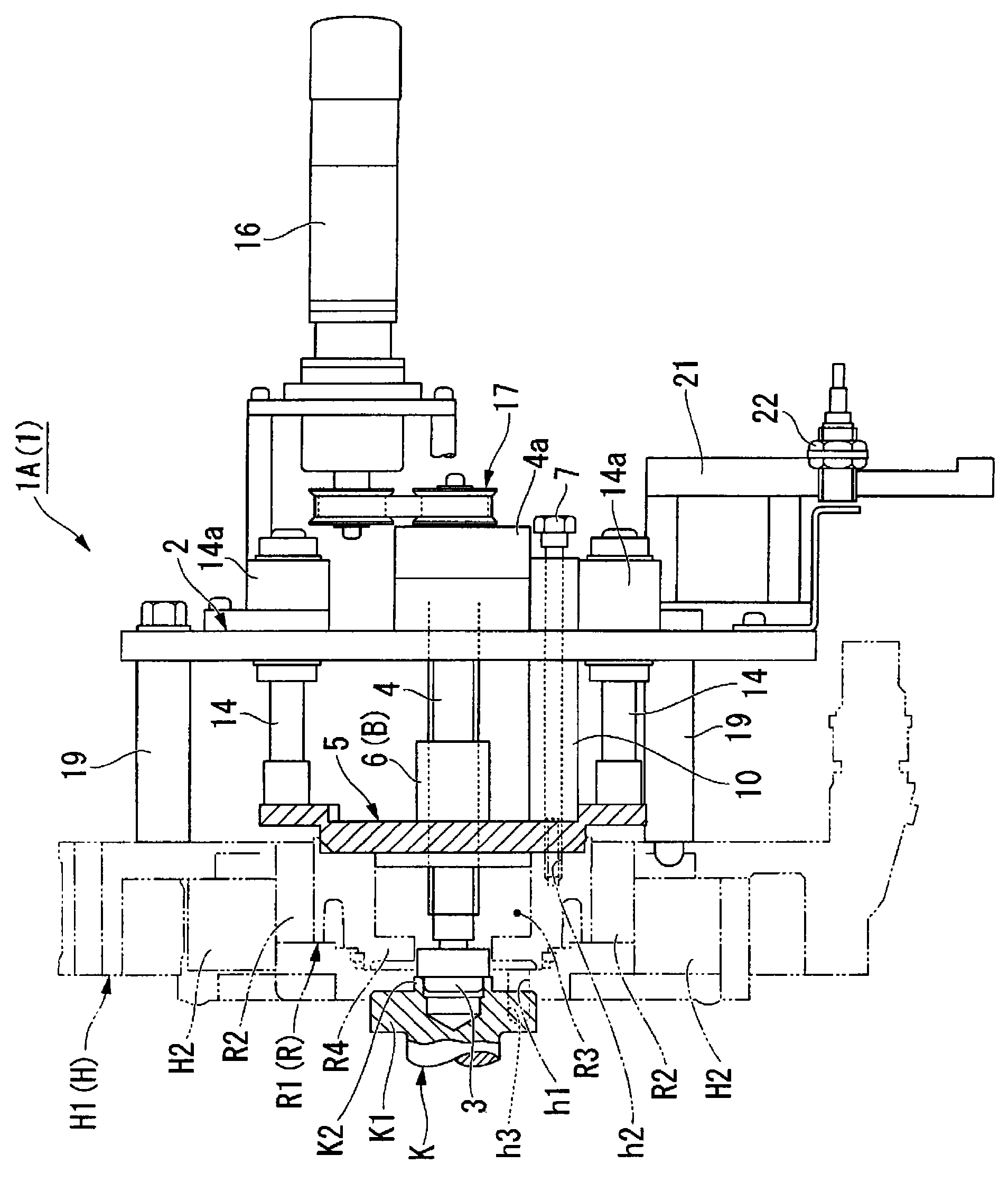 Rotor mounting device and rotor mounting method