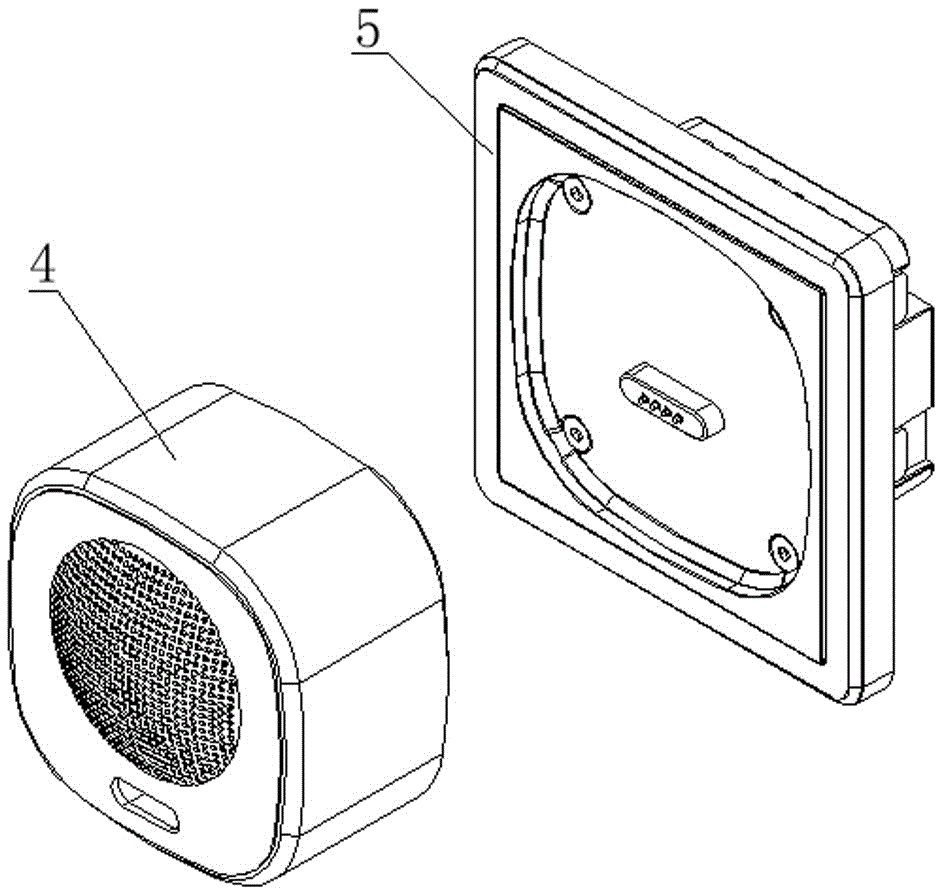 Wall type embedded sound box system, a sound equipment play method and receiver play method